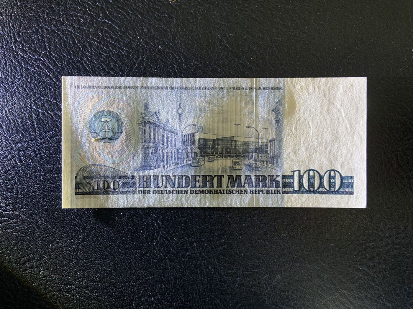 收藏联盟Quantum Auction 第314期拍卖  东德1975年100马克 品相UNC- 东柏林街景