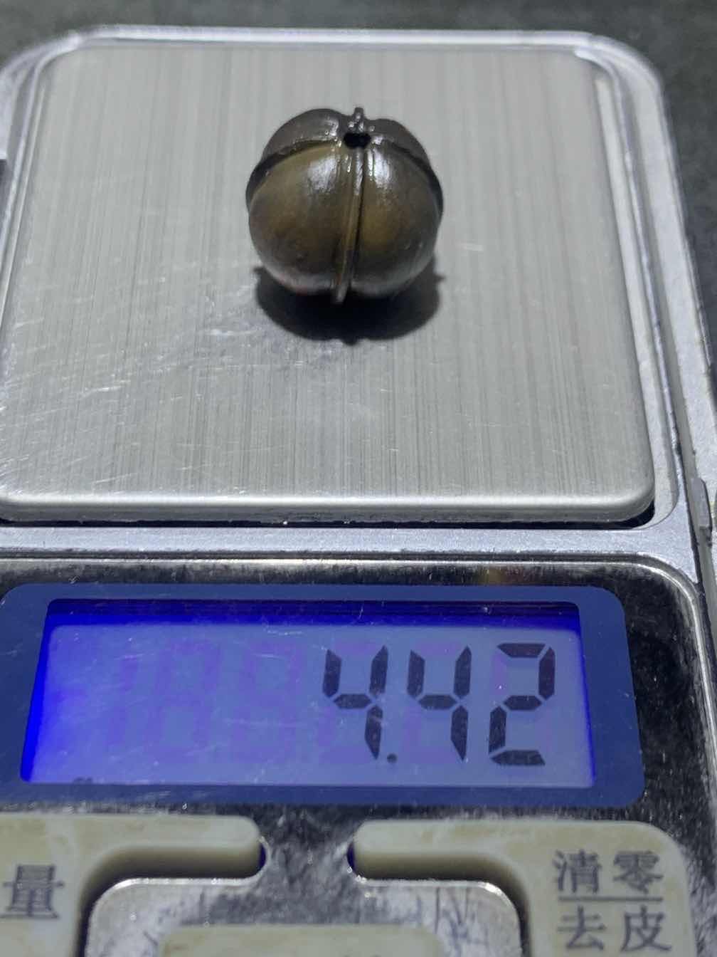 精美亚光高玉化战国红玛瑙手工雕刻四棱瓜珠一颗