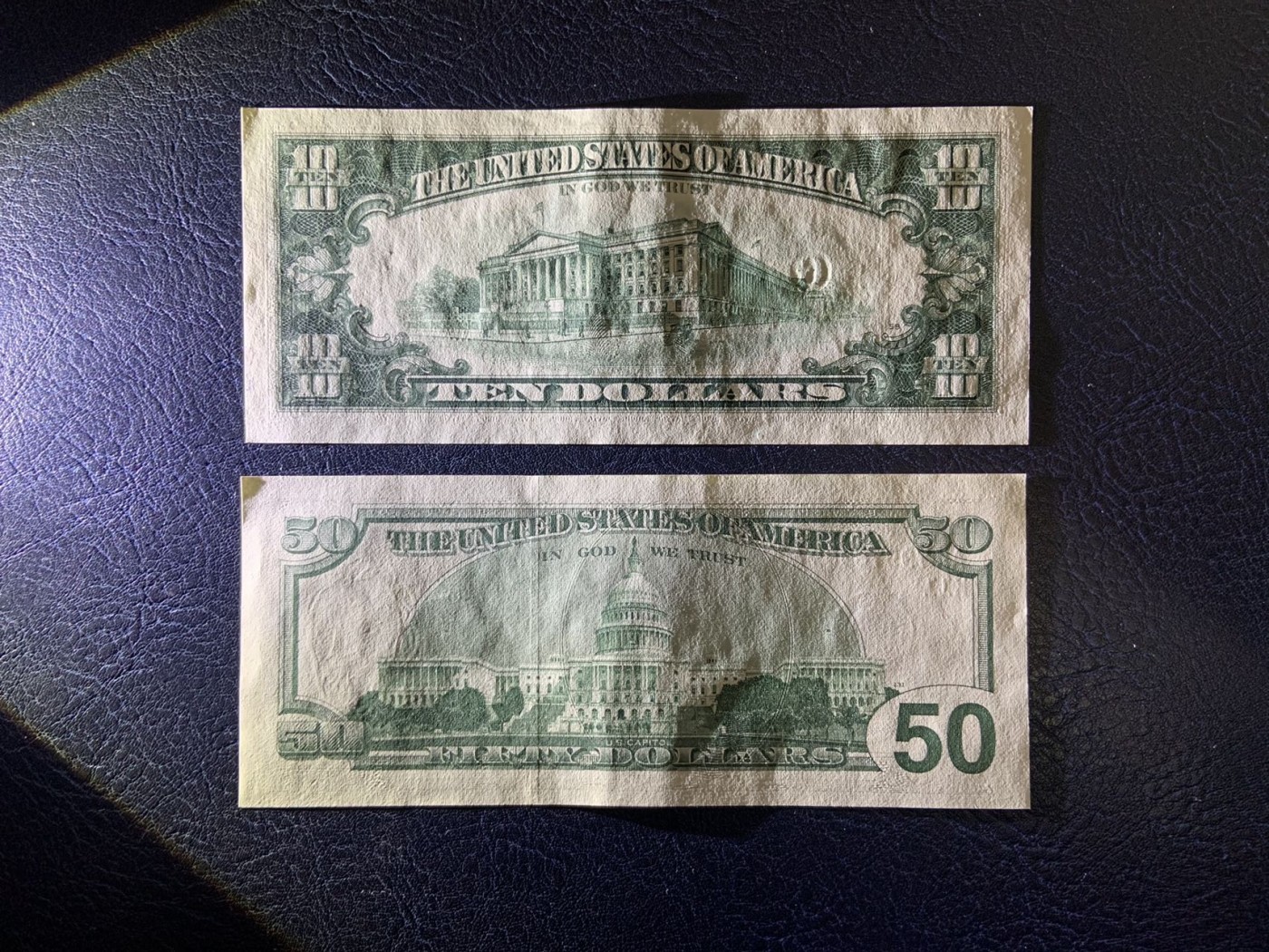 收藏联盟Quantum Auction 第314期拍卖  美联储1995年10和1996年50美元 品相AU+