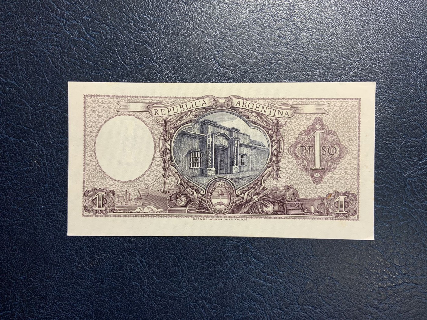 收藏联盟Quantum Auction 第314期拍卖  阿根廷1952-56年1比索经济独立宣言纪念钞 品相UNC-