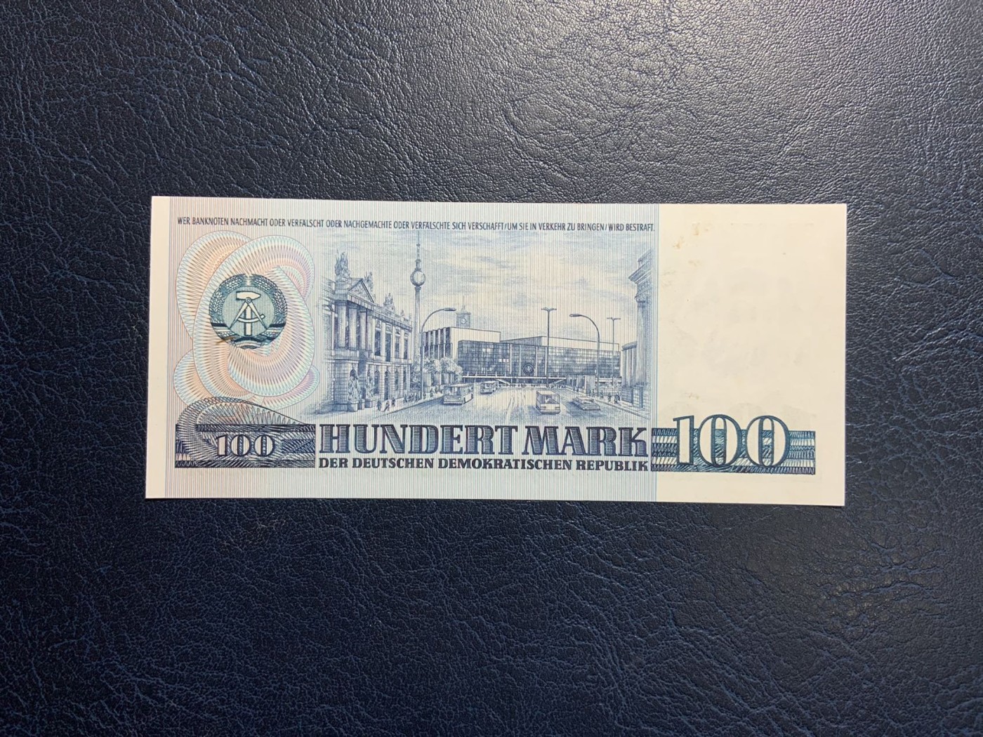 收藏联盟Quantum Auction 第314期拍卖  东德1975年100马克 品相UNC- 东柏林街景