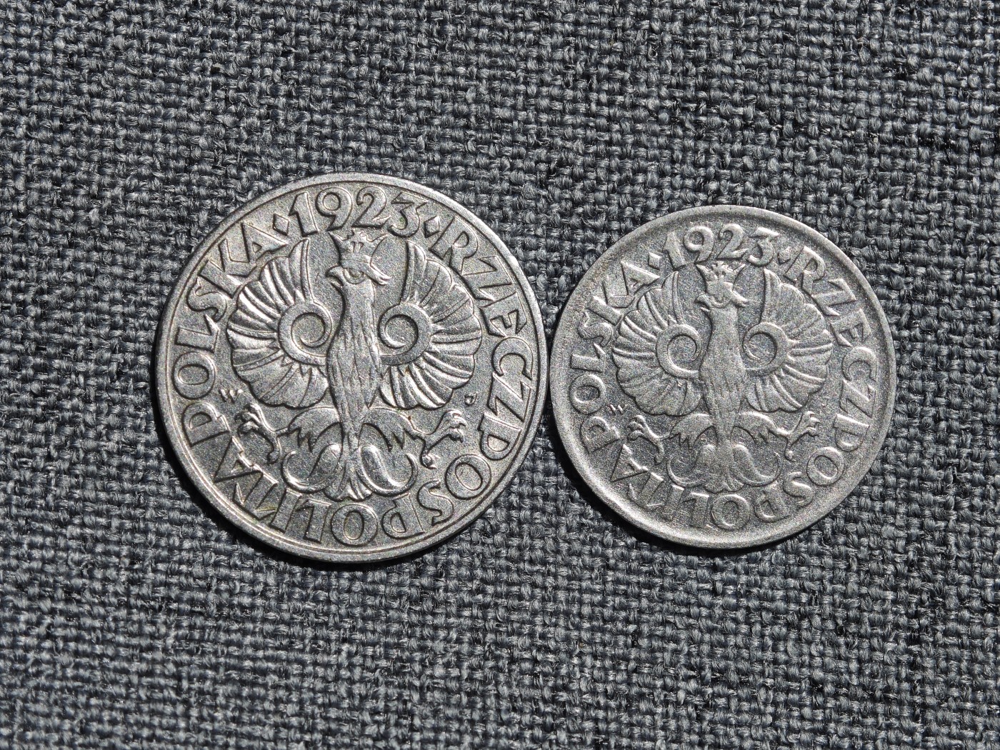 外国硬币收藏店第6期 波兰1923年20、10格罗兹2枚