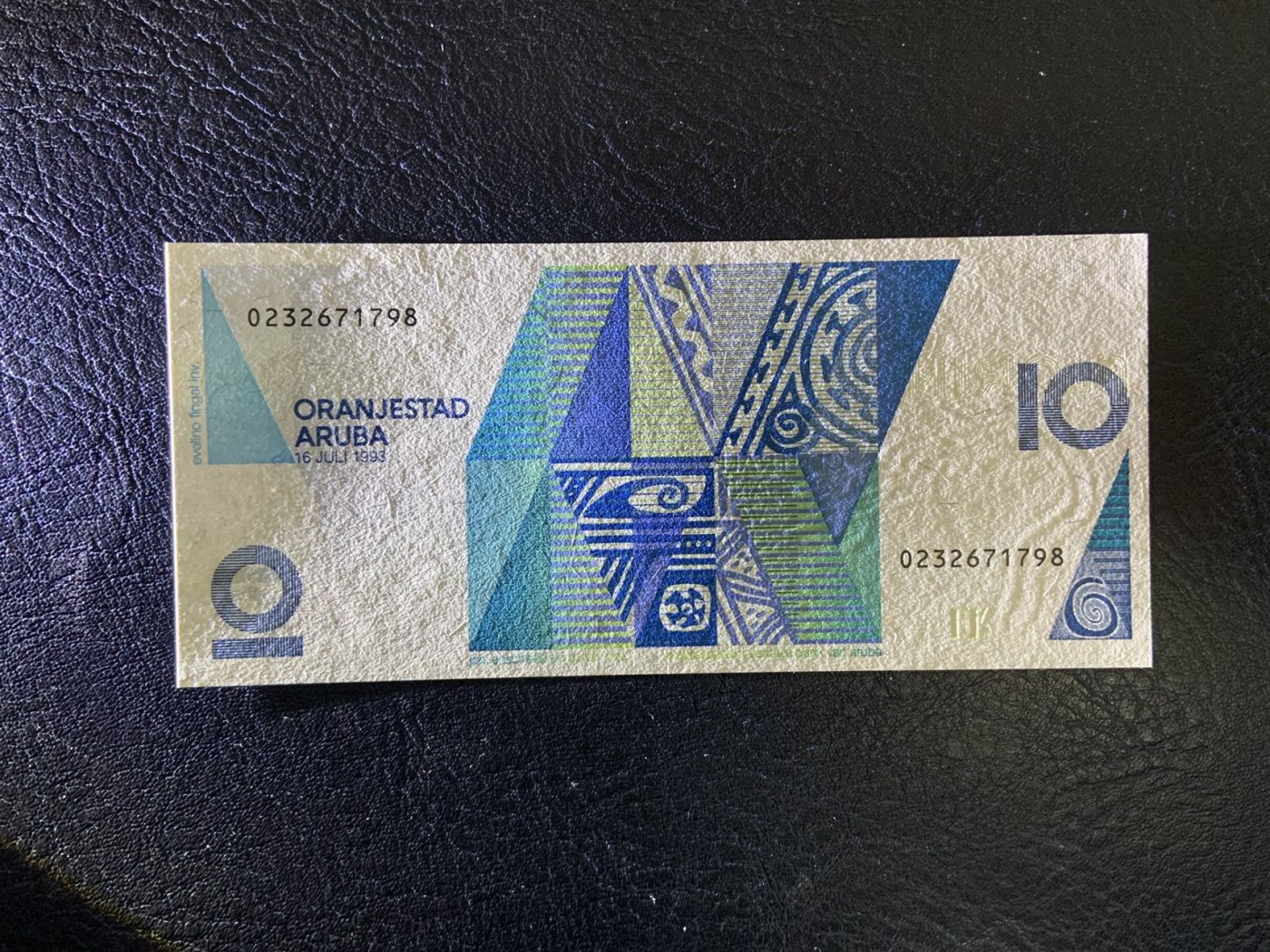 收藏联盟Quantum Auction 第314期拍卖  阿鲁巴1993年10弗洛林 品相全新UNC 号码全程无4