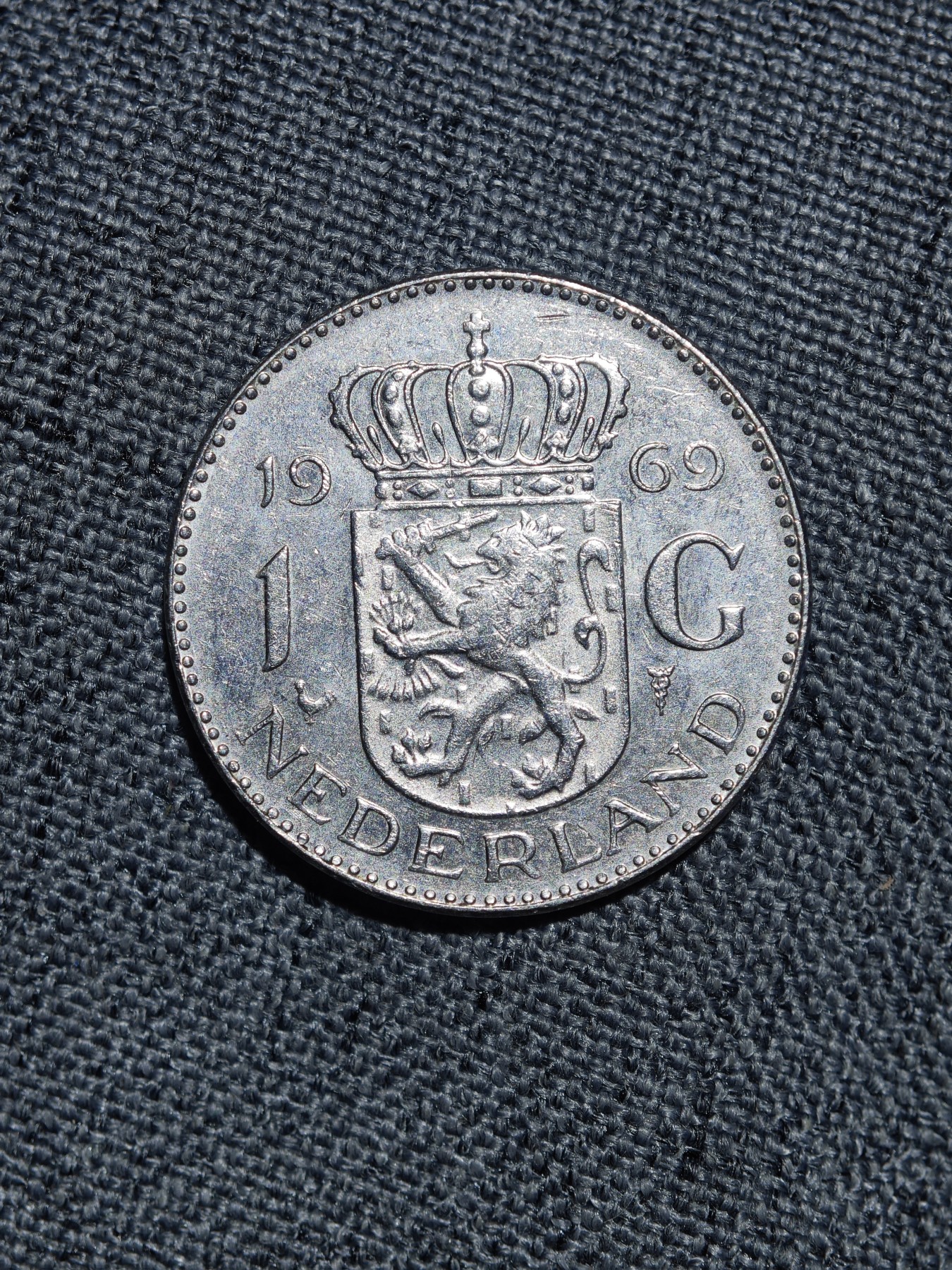 外国硬币收藏店第6期 荷兰1969年朱莉安娜女王1荷兰盾