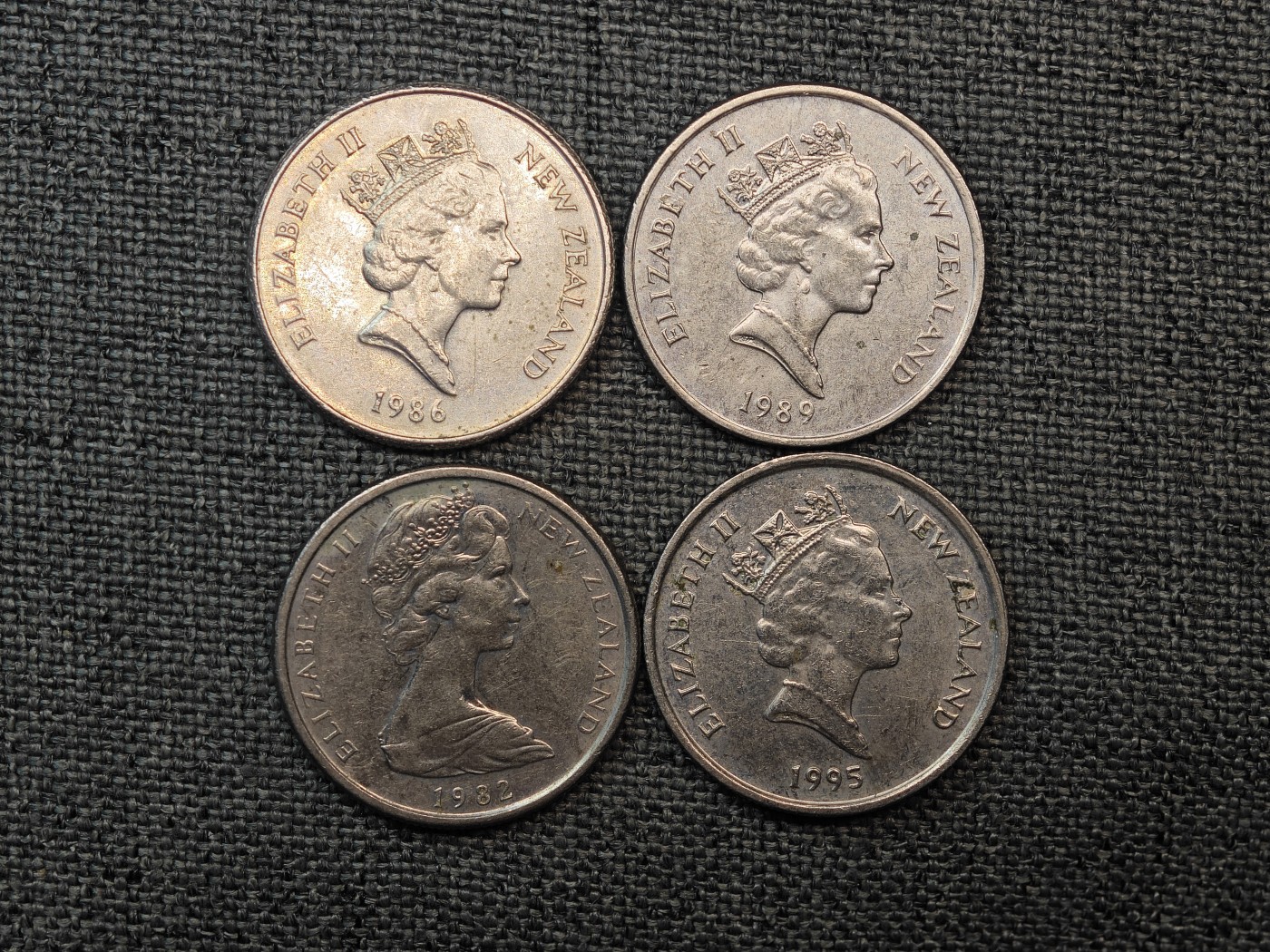 外国硬币收藏店第6期 新西兰女王蜥蜴5分4枚