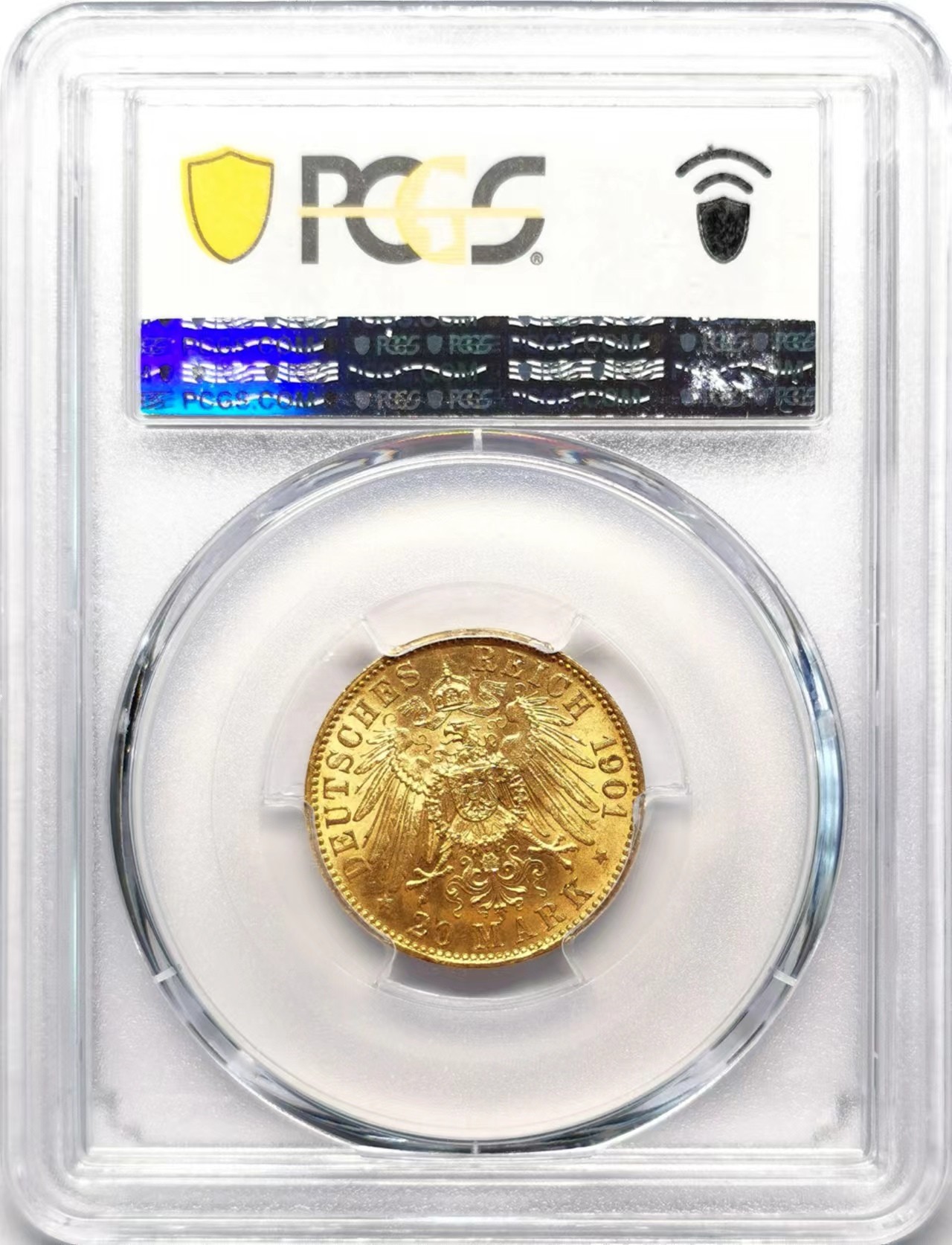 凡希万国世界钱币年度大拍第二季 1901A德国威廉二世20马克金币PCGS-MS64 7.965g 900金