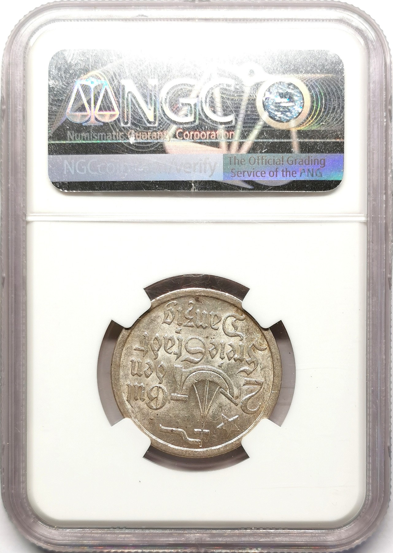 凡希万国世界钱币年度大拍第二季 NGC MS62 1923但泽自由港2盾银币