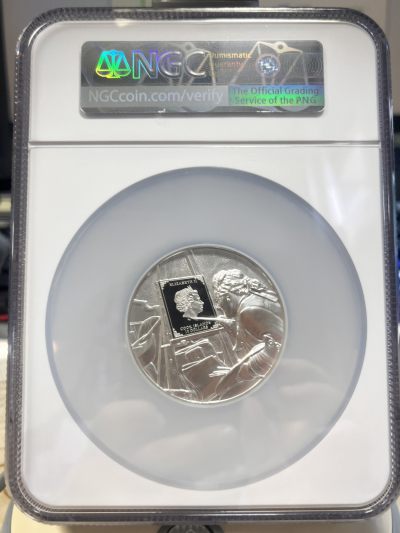 【海寧潮ZL】库克2022年画家梵高彩色2盎司精制纪念银币NGC-PF70原盒证书