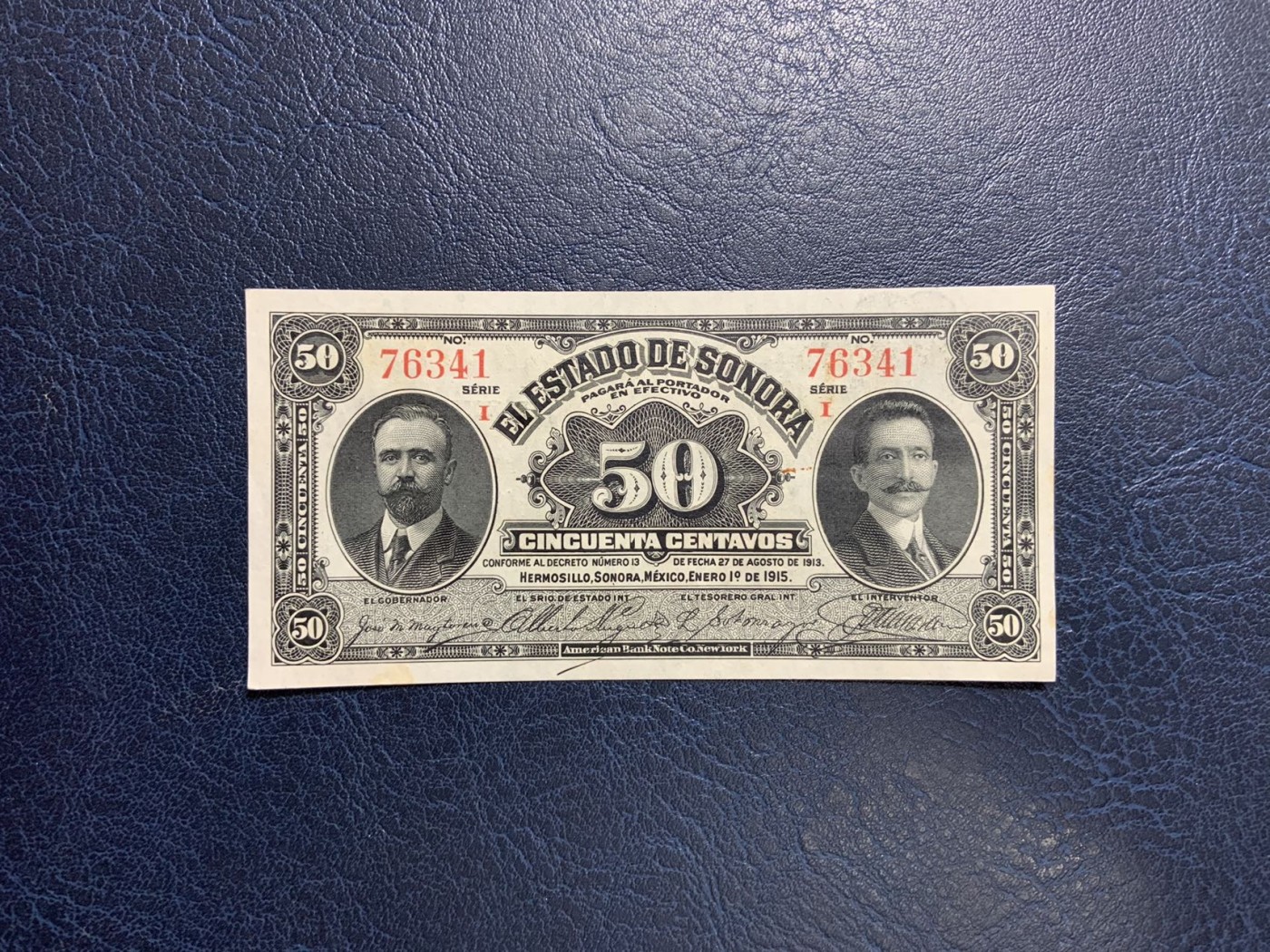 收藏联盟Quantum Auction 第315期拍卖  墨西哥1915年25分 品相UNC- 美钞印刷