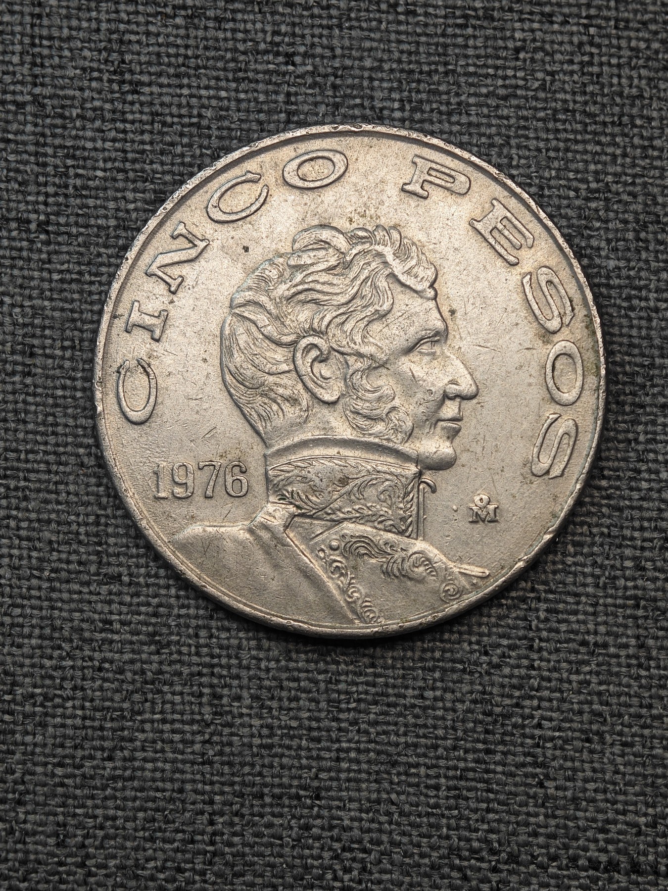 外国硬币收藏店第6期 墨西哥1976年5比索大型镍币