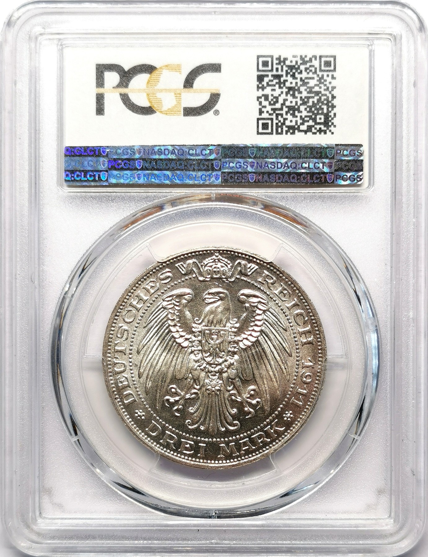 凡希万国世界钱币年度大拍第二季 PCGS MS63 1911年德国布雷斯劳大学纪念流通3马克 布雷斯劳二战后割让波兰 也就是现在的波兰弗罗茨瓦夫
