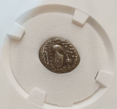 瓶子🏺第123期拍卖会  古印度加底亚派沙银币骑马武士型(晚期) 中央邦与拉贾斯坦地区 4.11克 公元9-12世纪