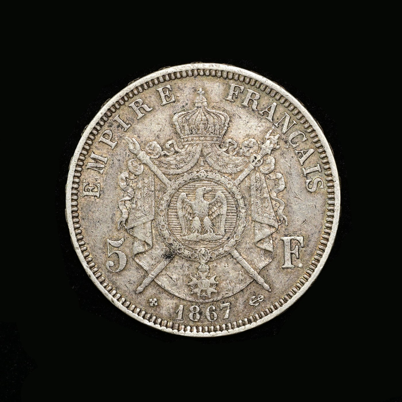 太藏-外国钱币限时专场第一期 1867年拿破仑三世5法郎银币