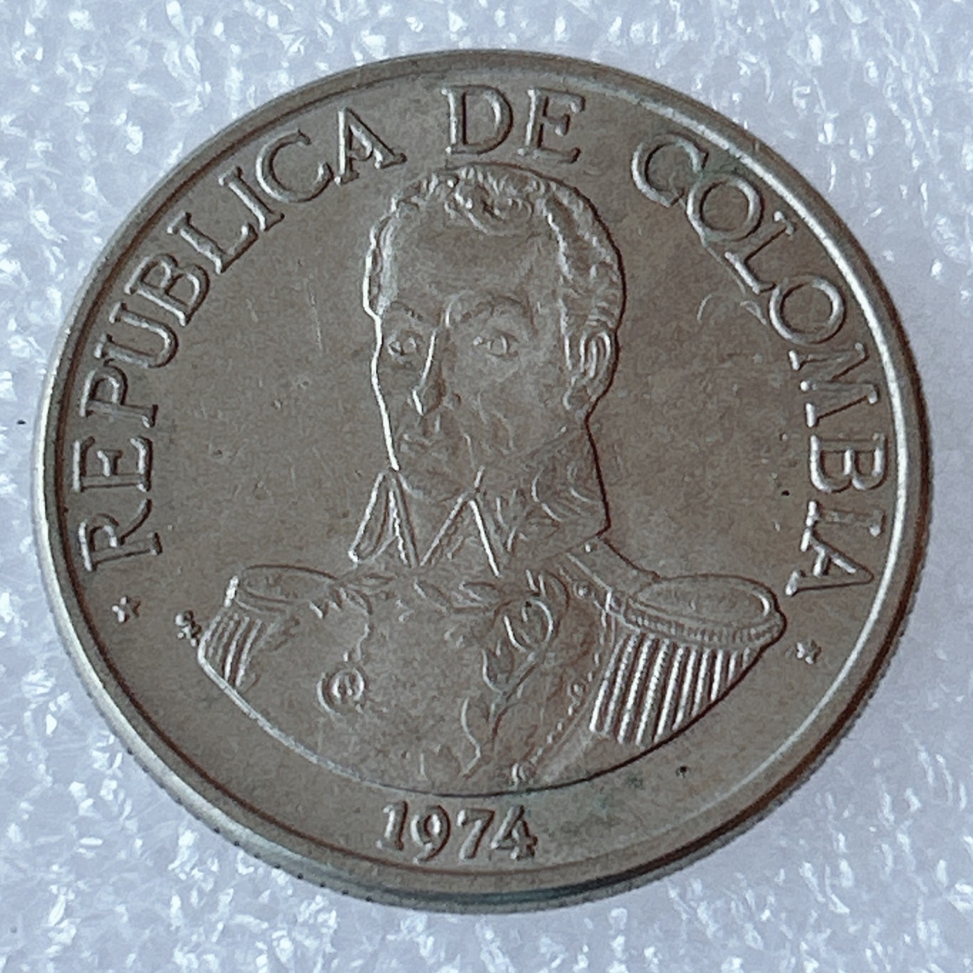 海外回流1元起拍小铺 各国钱币散币场 第3期 1974年哥伦比亚1比索