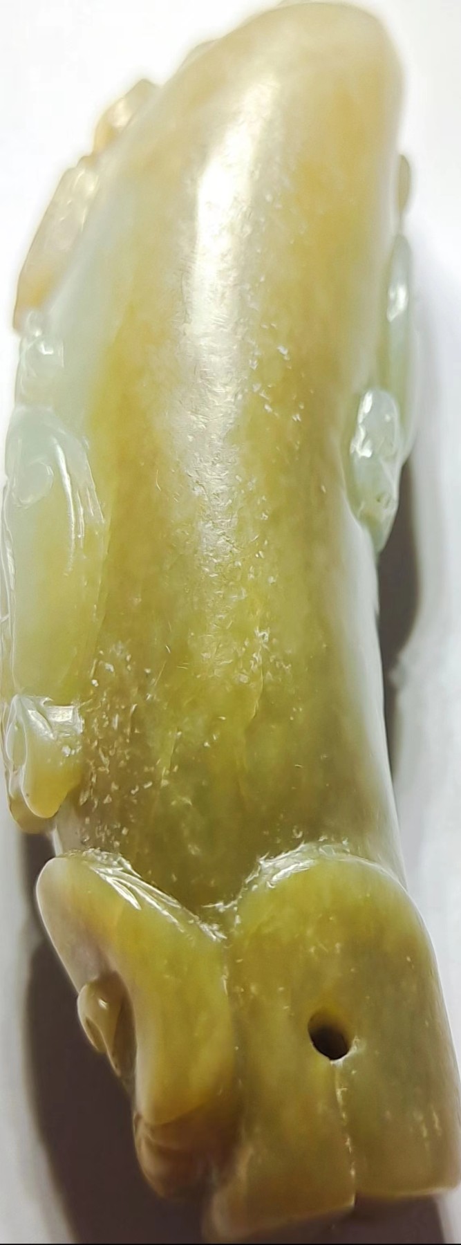 中国清代玉器手把件。