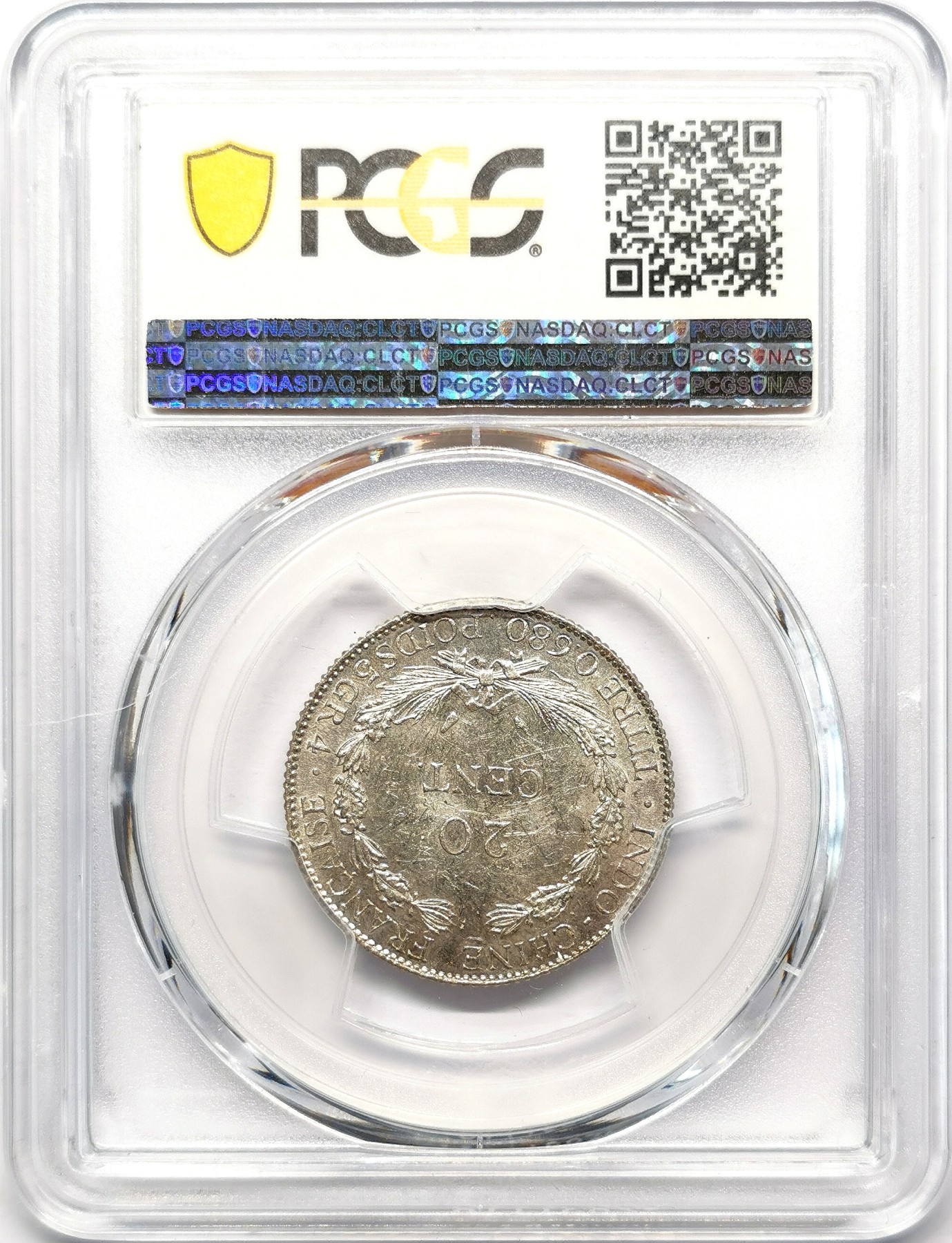 凡希万国世界钱币年度大拍第二季 PCGS MS62 1937法属印度支那20分银辅币