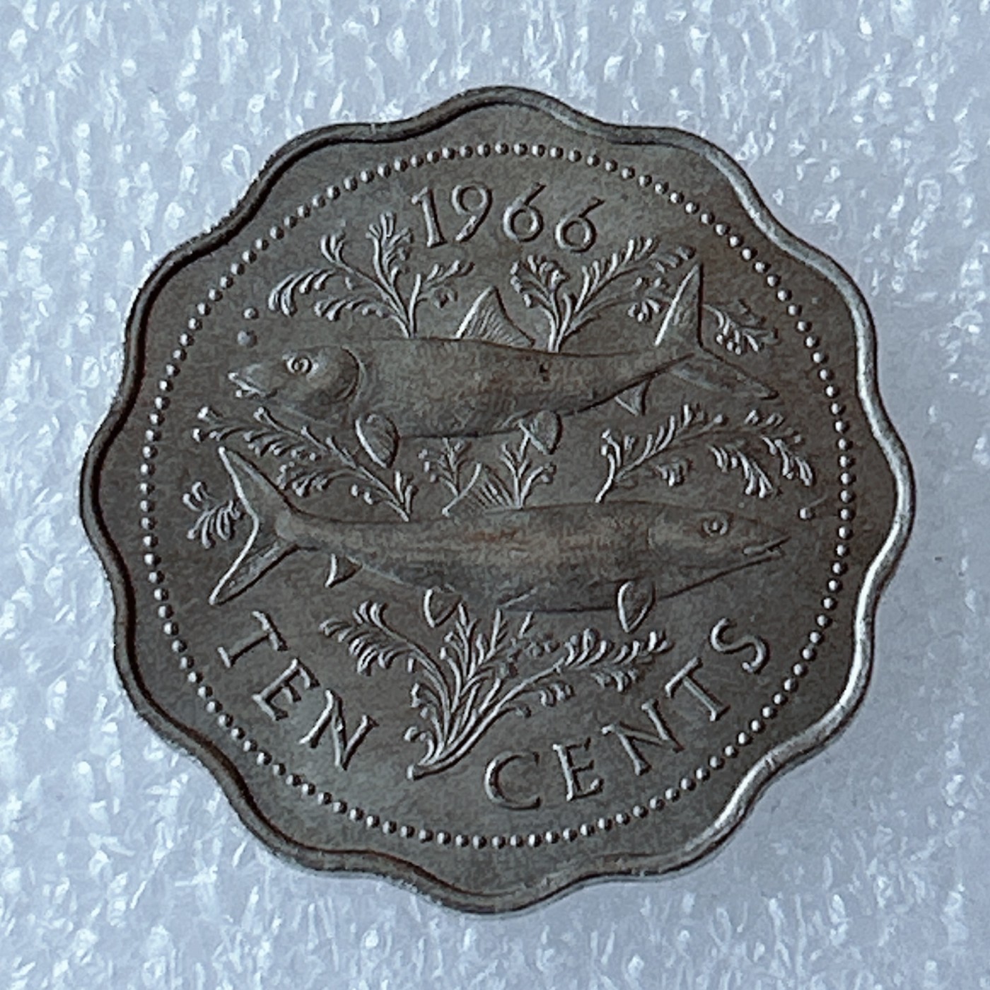 海外回流1元起拍小铺 各国钱币散币场 第3期 巴哈马1966年10分