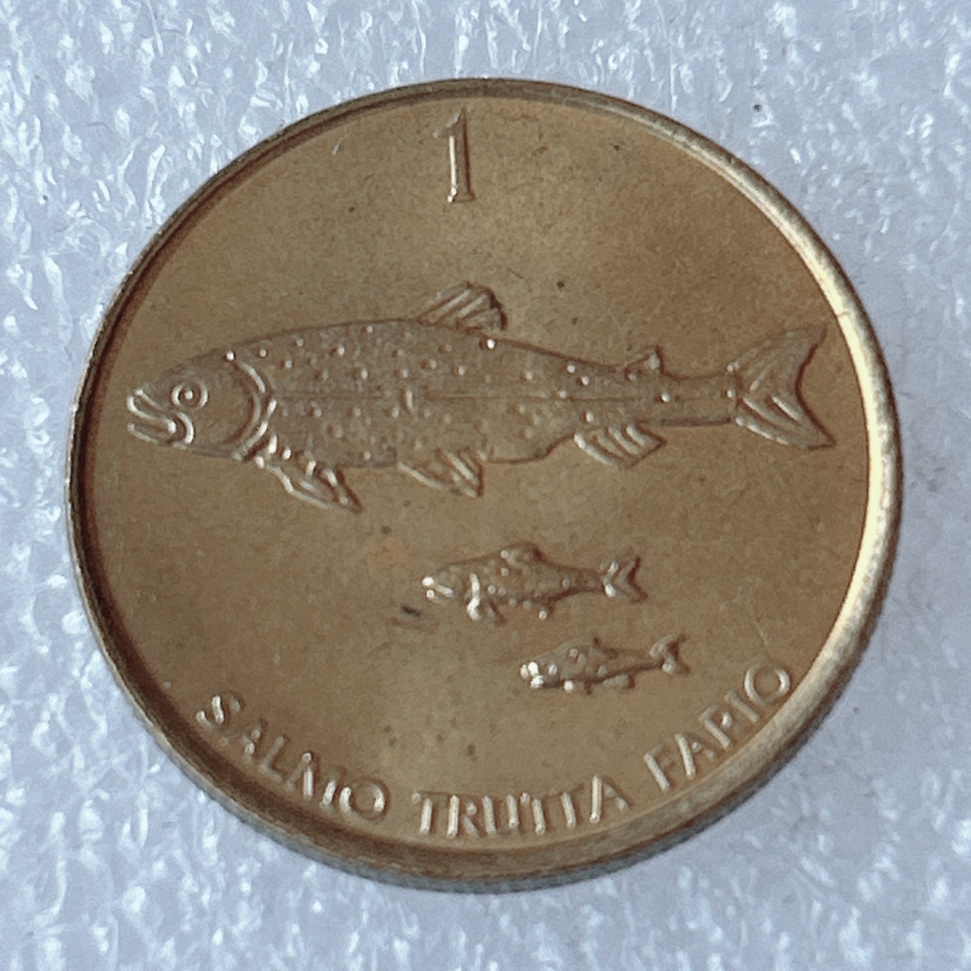 海外回流1元起拍小铺 各国钱币散币场 第3期 2001年斯洛文尼亚1托拉尔鱼