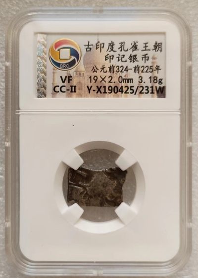 瓶子🏺第123期拍卖会  古印度孔雀王朝 公元前324-前225年印记银币（15）