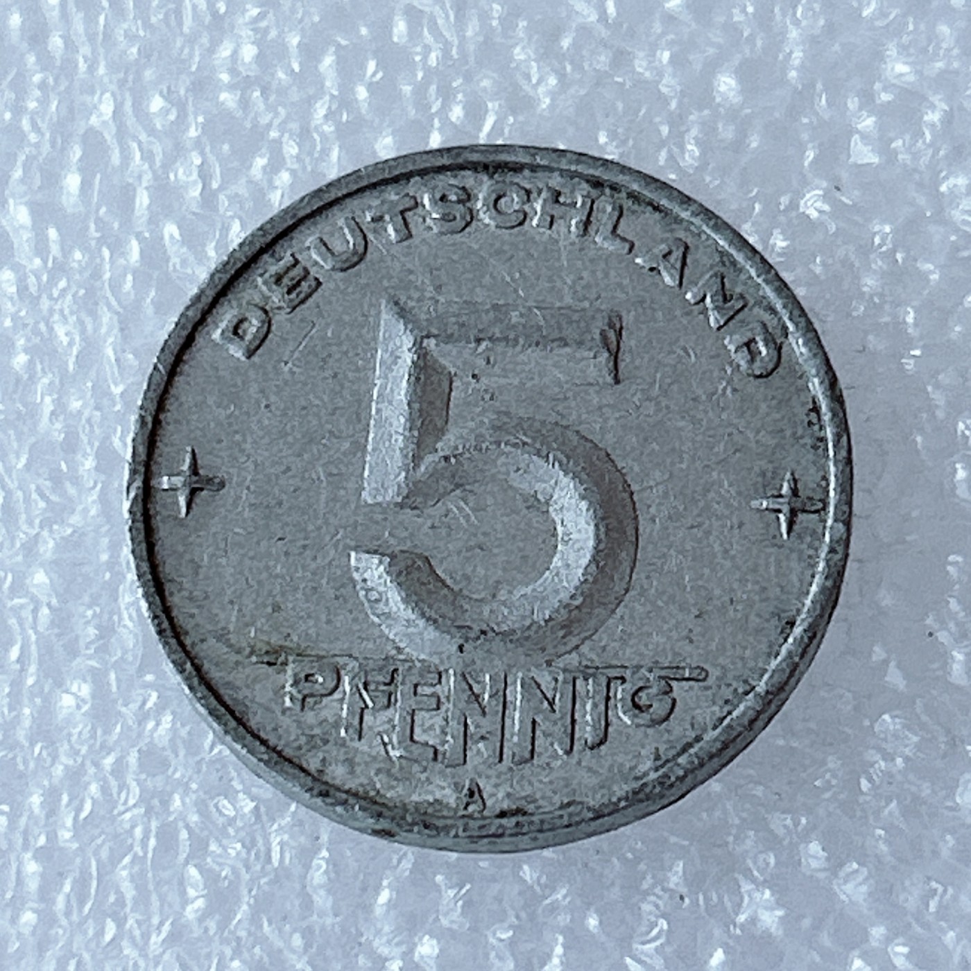 海外回流1元起拍小铺 各国钱币散币场 第3期 民主德国 1952年5芬妮铝币