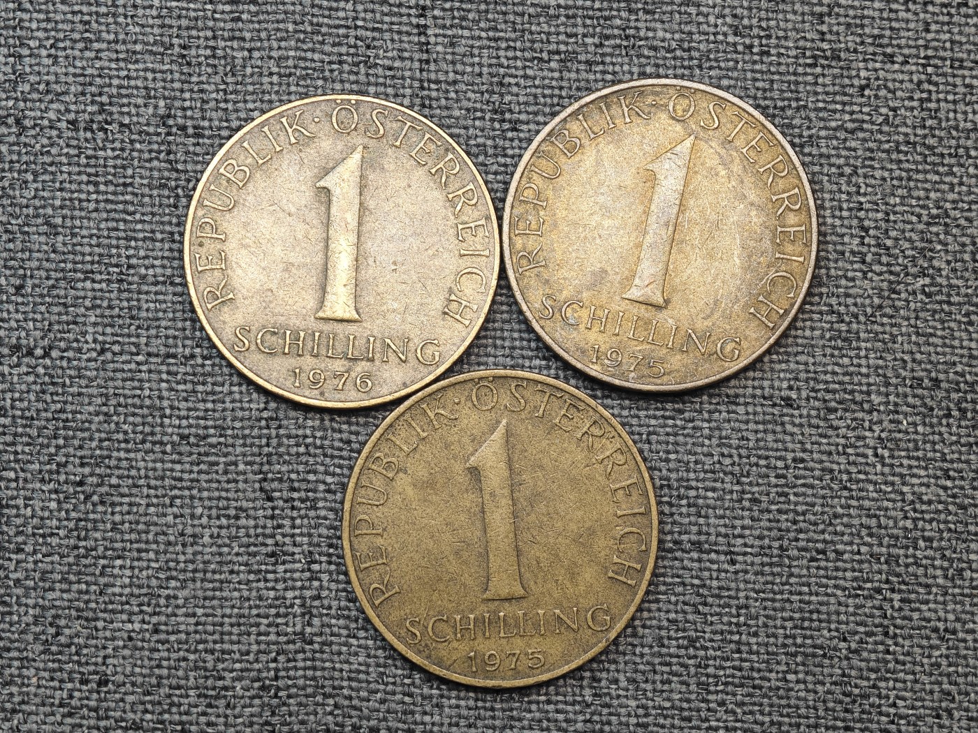 外国硬币收藏店第6期 奥地利70年代1先令铜币3枚