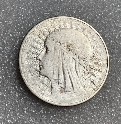 瓶子🏺第123期拍卖会  波兰1932年谷物女神10兹罗提大银币