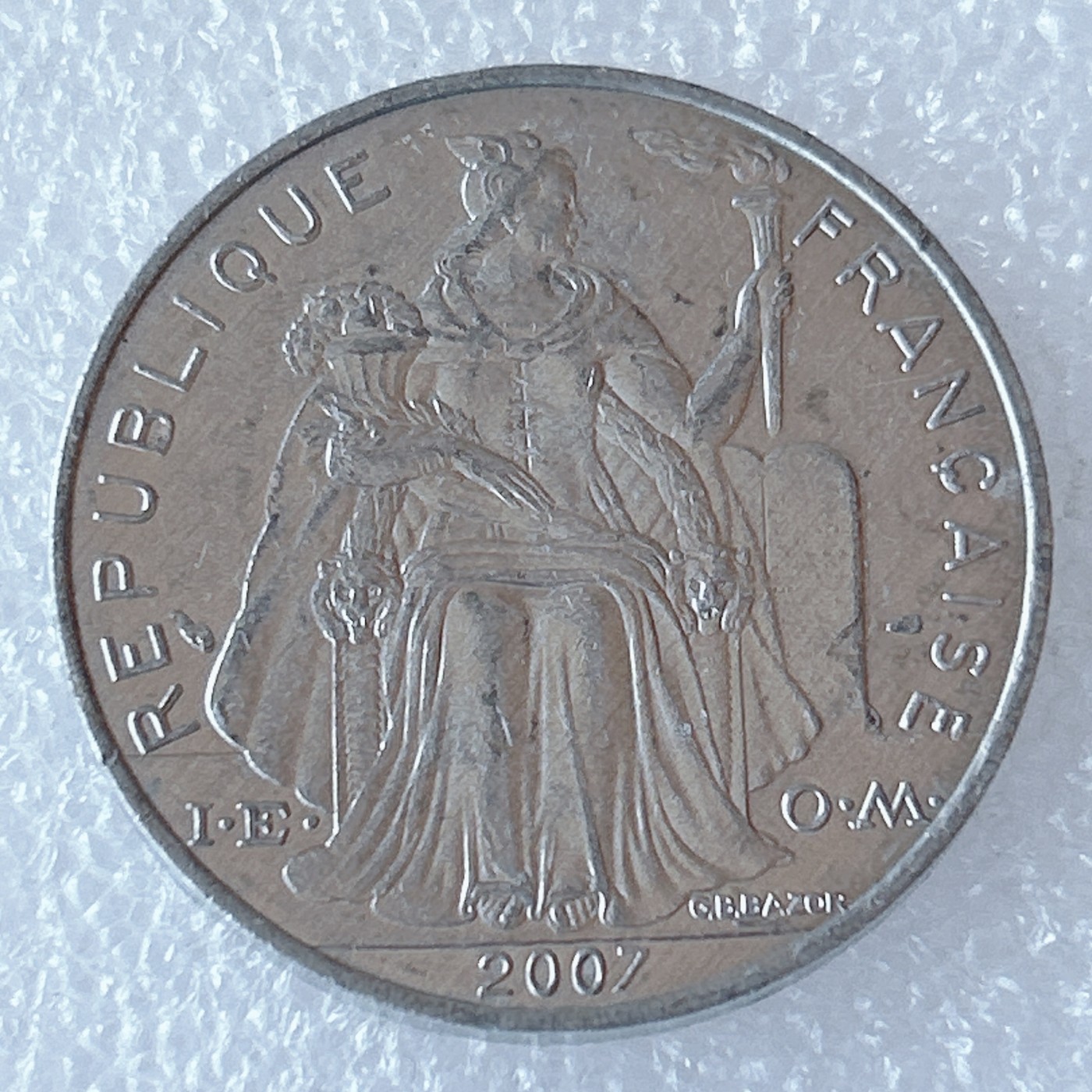 海外回流1元起拍小铺 各国钱币散币场 第3期 法属新喀里多尼亚2007年5法郎