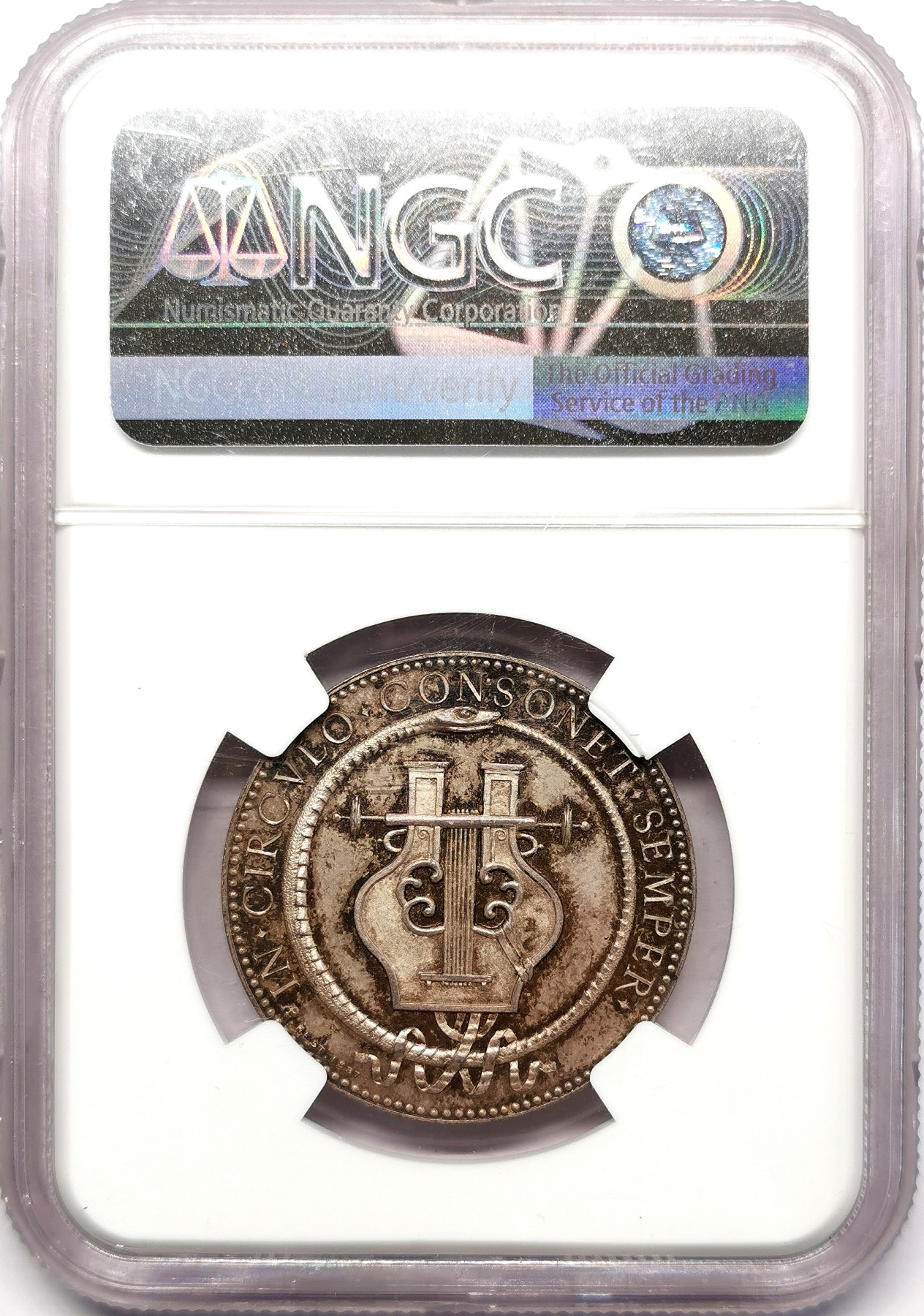 凡希万国世界钱币年度大拍第二季 NGC MS63 1809法国狮子银Jeton