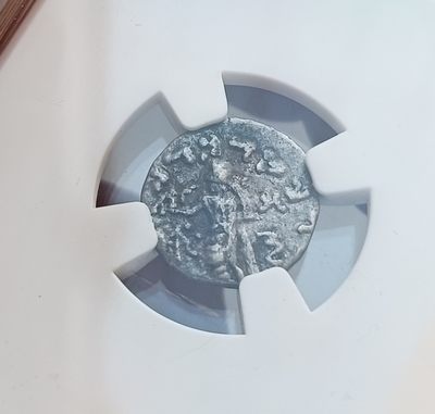 瓶子🏺第123期拍卖会  印度-塞克王朝阿泽里西斯银币 公元前57-前35年 山南赭时造市场 2.13克