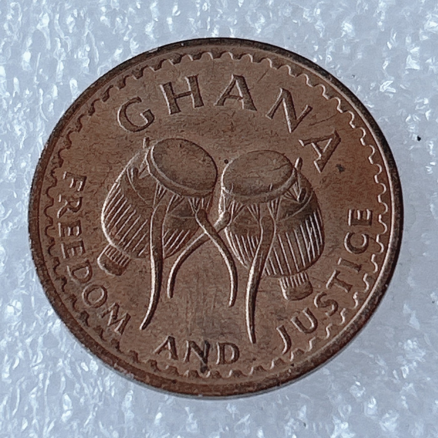 海外回流1元起拍小铺 各国钱币散币场 第3期 加纳1967年1/2比塞瓦铜币