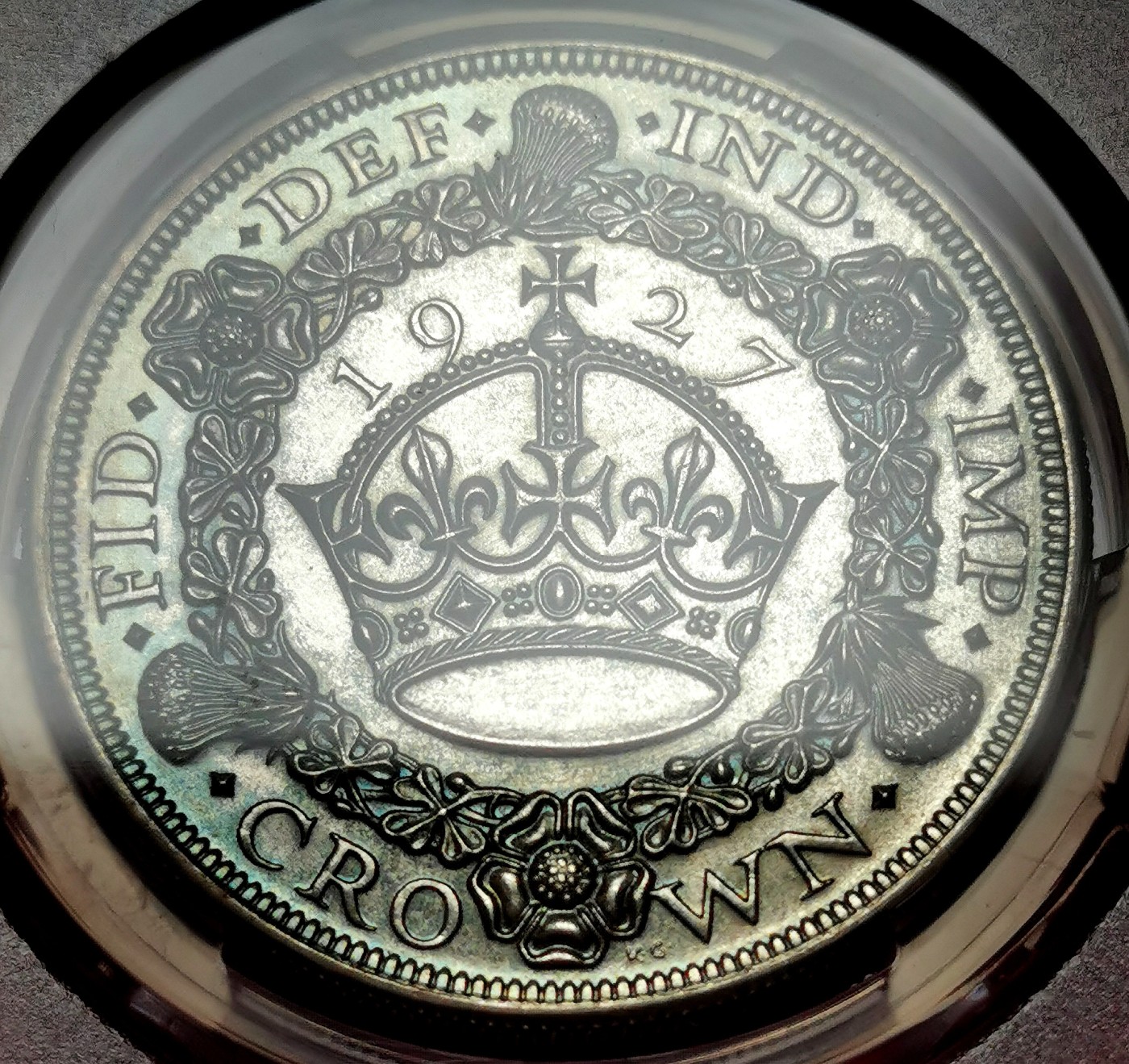 凡希万国世界钱币年度大拍第二季 PCGS PF63-66 1927英国乔五新版币精铸PS六枚套 典型的原装哑光灰彩！