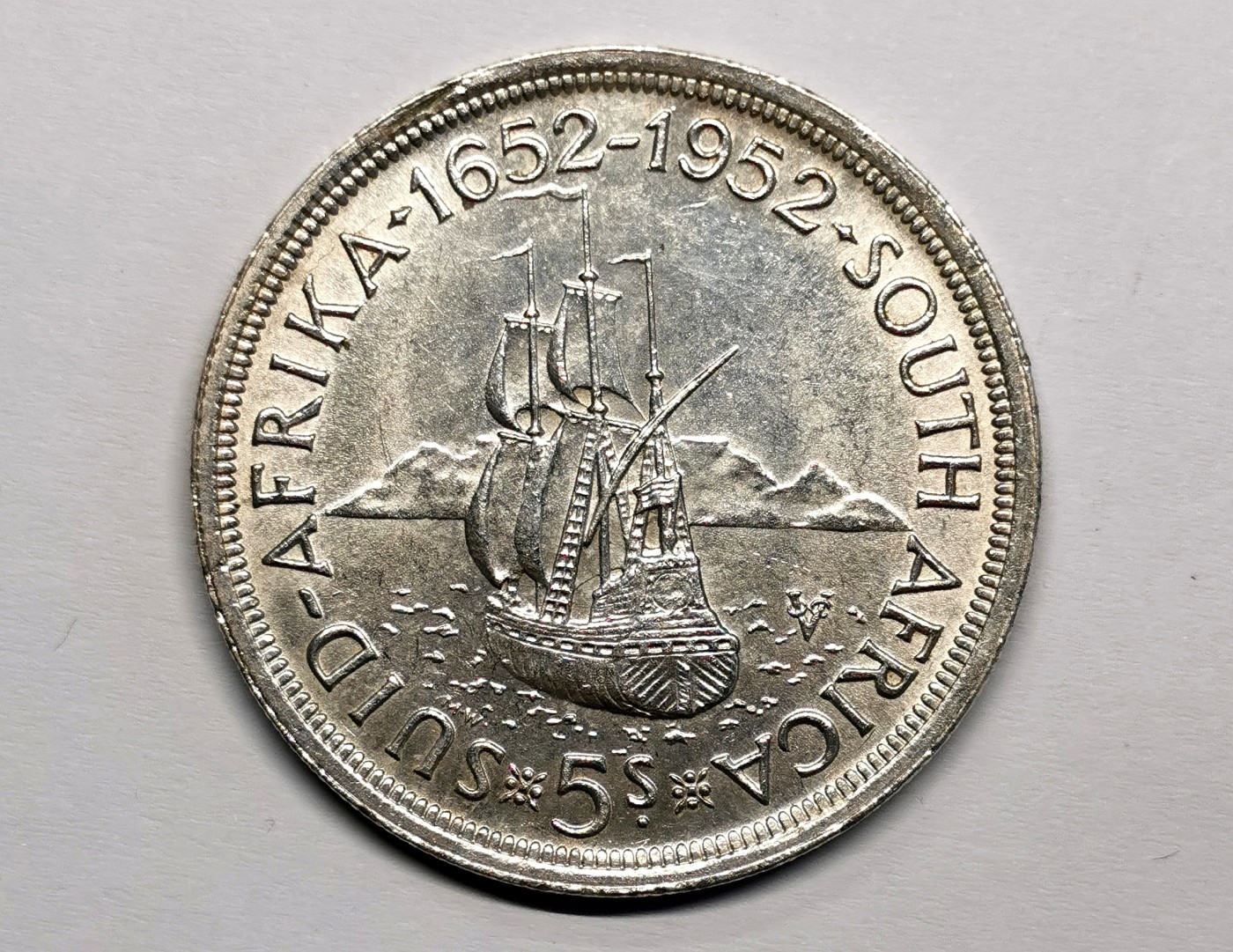 凡希万国世界钱币年度大拍第二季 1952年英属南非乔治六世5先令