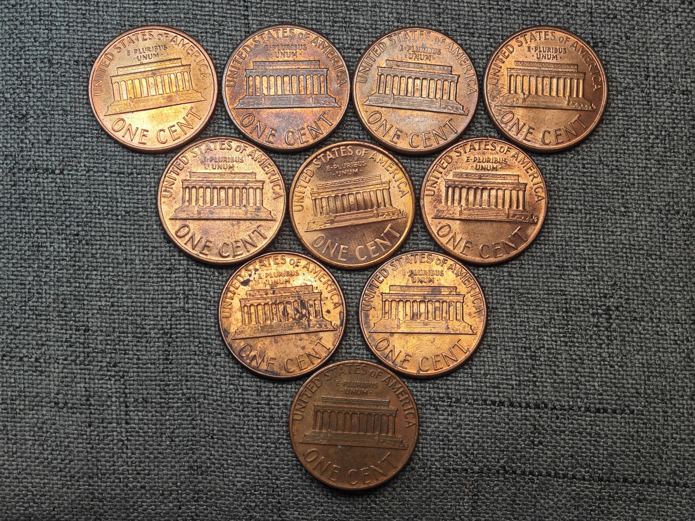 外国硬币收藏店第6期 美国林肯1美分10枚