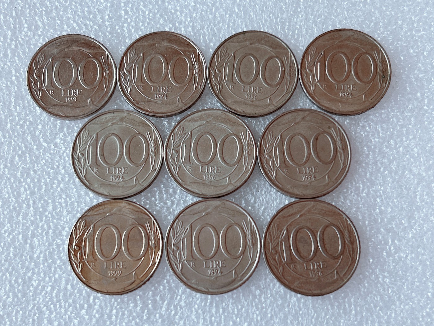 全场一元起拍 世界散币、银币专场 第51期 意大利100里拉硬币 10枚