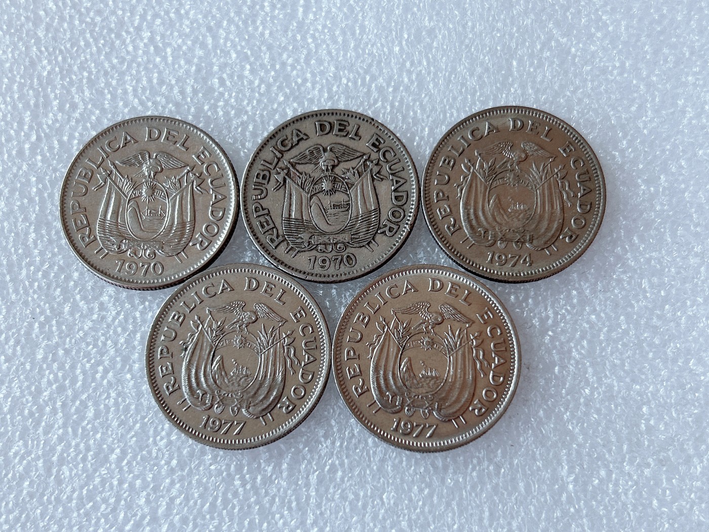 全场一元起拍 世界散币、银币专场 第51期 厄瓜多尔70年代1苏克雷 5枚