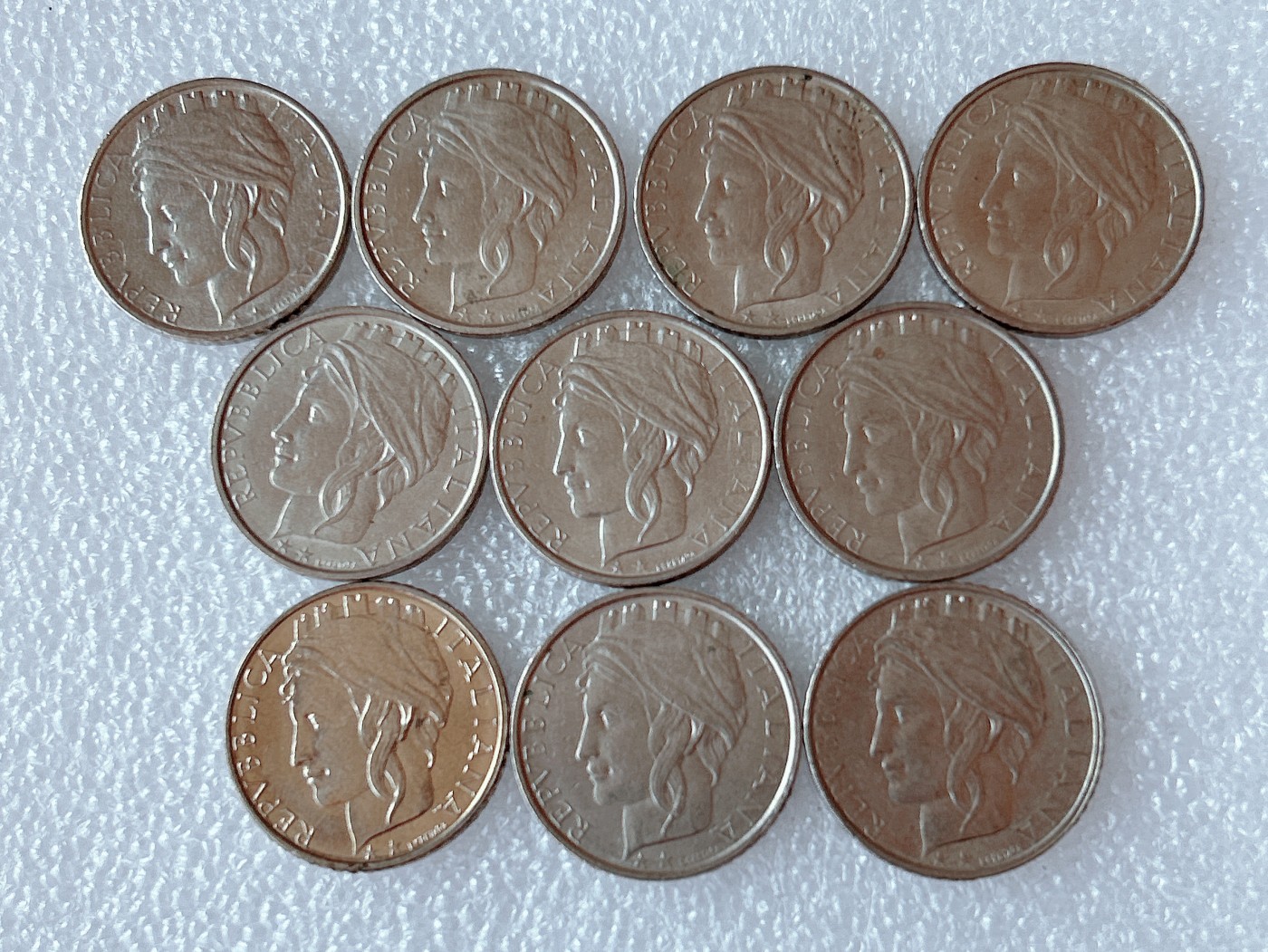 全场一元起拍 世界散币、银币专场 第51期 意大利100里拉硬币 10枚