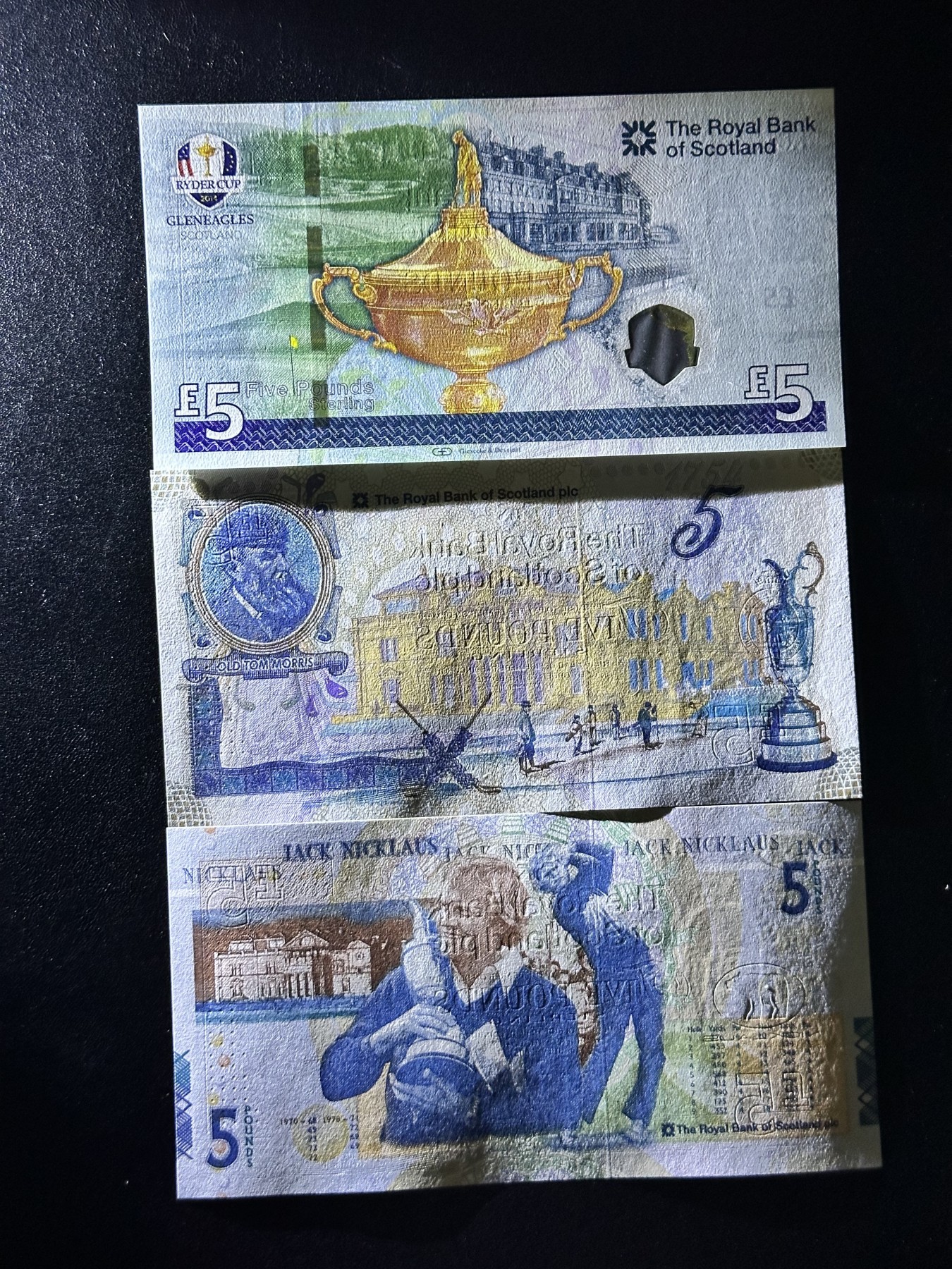 《外钞收藏家》第三百二十六期（连拍第三场） 苏格兰5镑 三张纪念钞 全新UNC