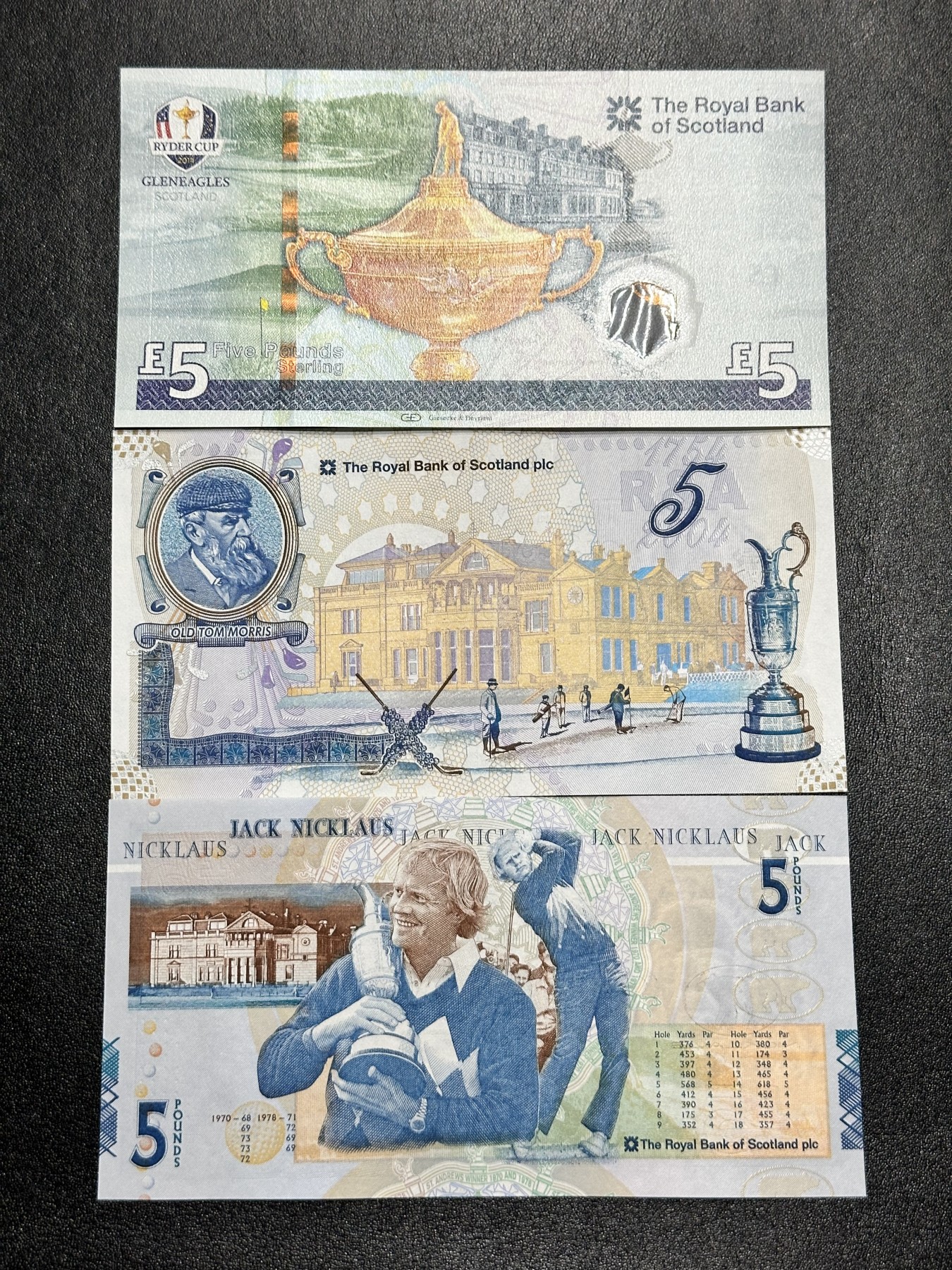 《外钞收藏家》第三百二十六期（连拍第三场） 苏格兰5镑 三张纪念钞 全新UNC