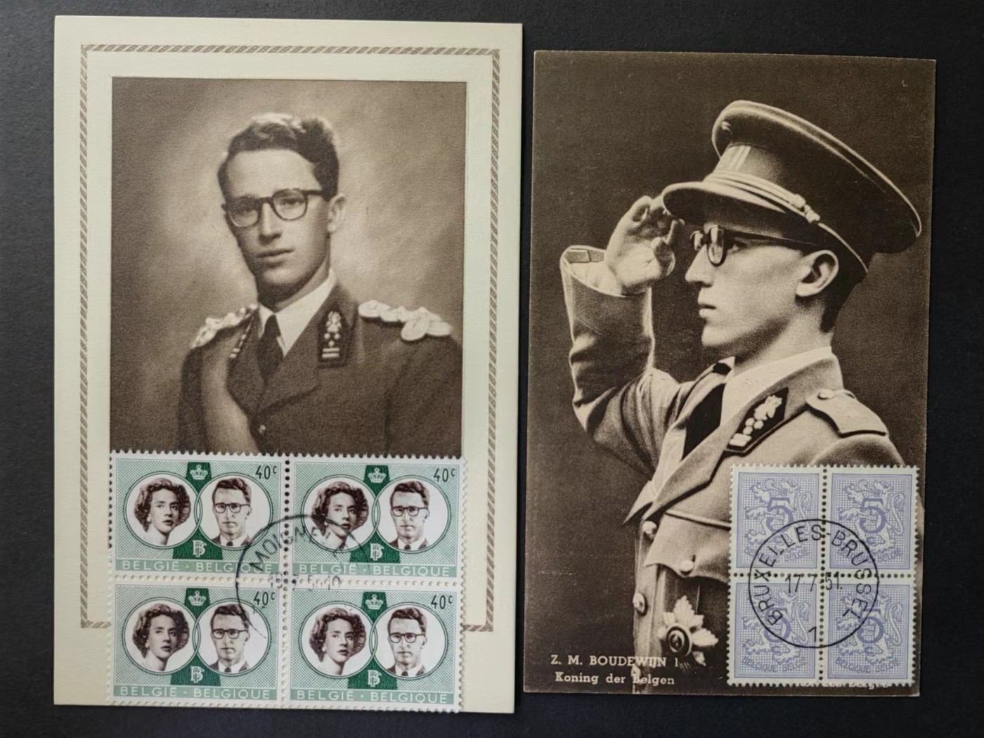 精选多國邮品🔥🔥🔥（拍卖场）放漏专场 第④①场 比利时1960年 博杜安国王（军戎装2件）