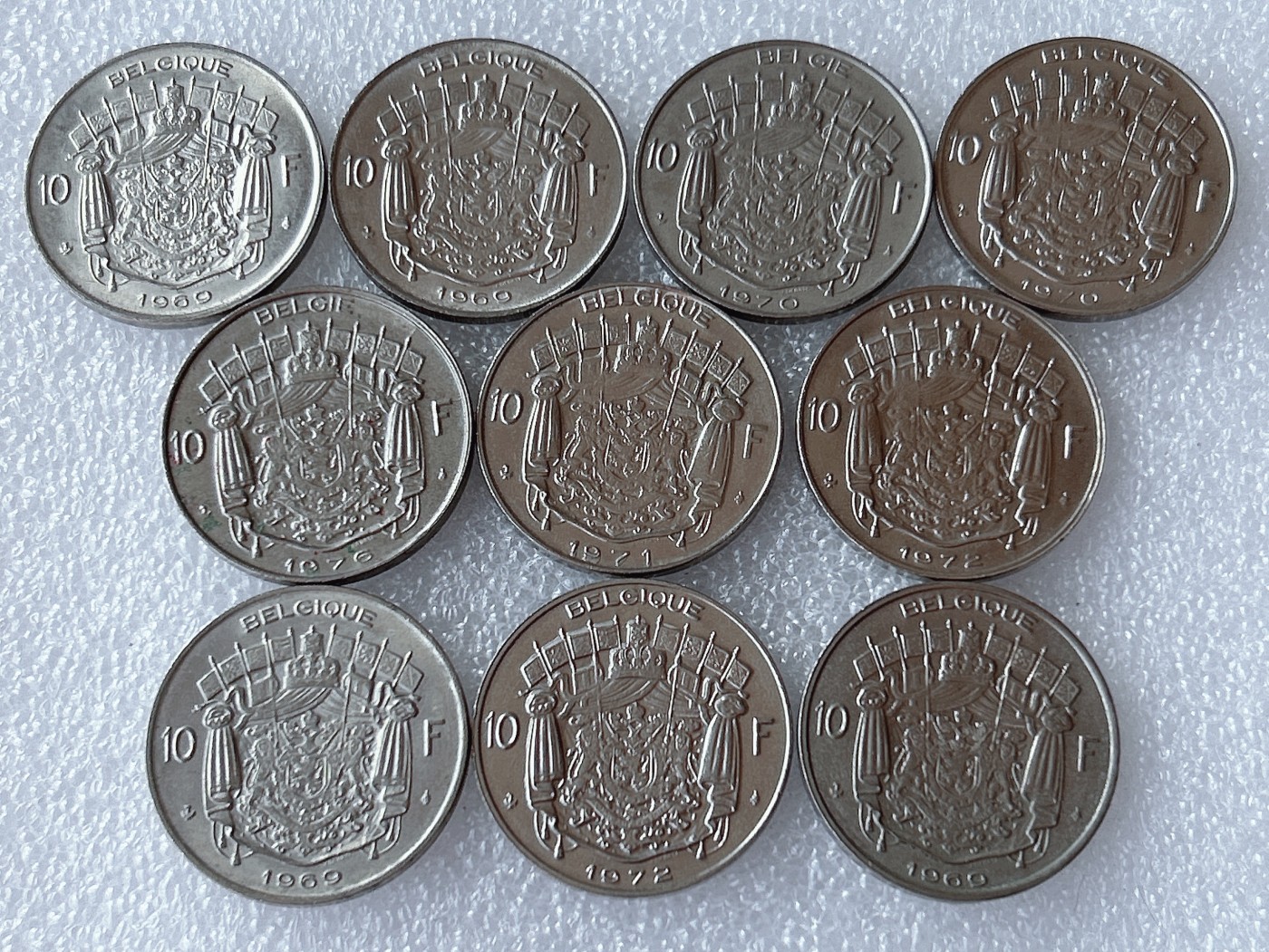 全场一元起拍 世界散币、银币专场 第51期 比利时10法郎 10枚