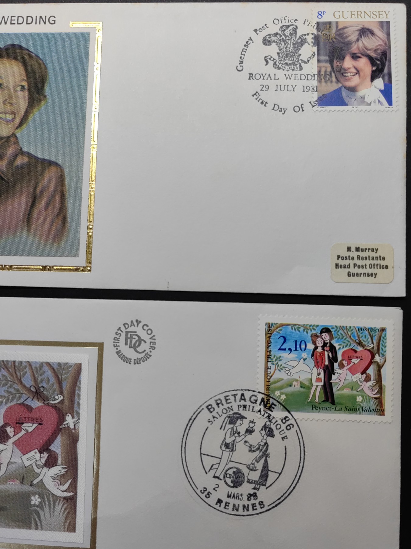 精选多國邮品🔥🔥🔥（拍卖场）放漏专场 第④①场 丝绸首日封 戴安娜王妃&情人节