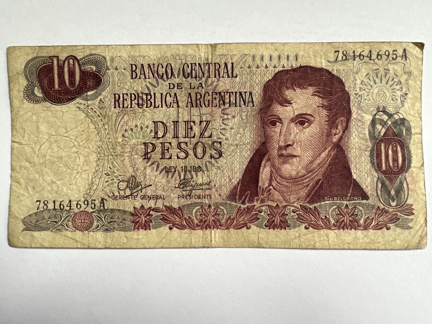第495期 纸币专场 （无押金，捡漏，全场50包邮，偏远地区除外，接收代拍业务） 阿根廷10比索