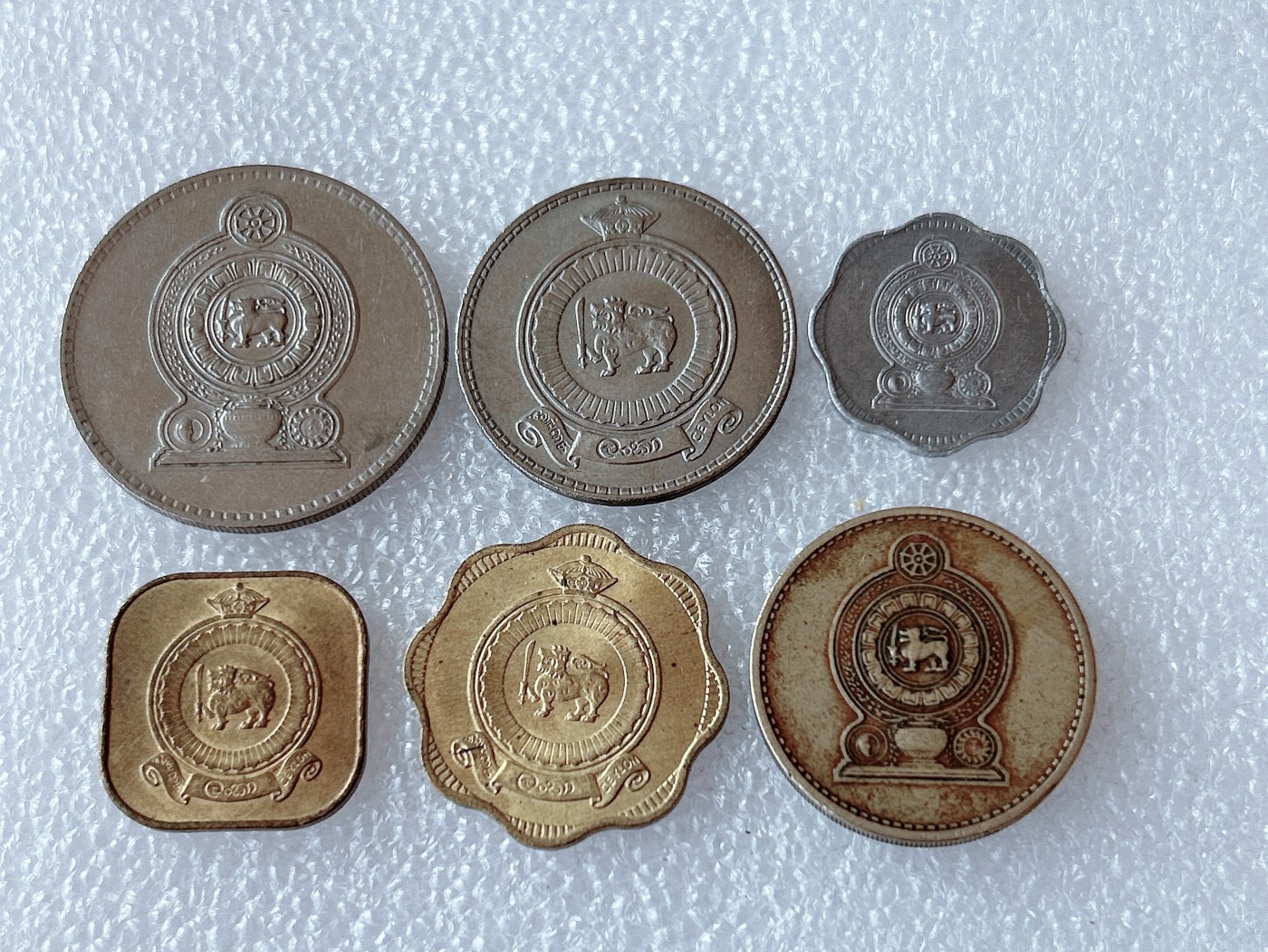 全场一元起拍 世界散币、银币专场 第51期 斯里兰卡硬币 6枚