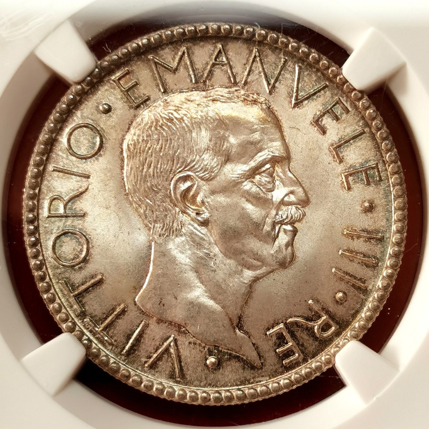 凡希万国世界钱币年度大拍第二季 荐！NGC MS66 1927意大利束棒裸男20里拉银币 高分潜力股 绝美天花板品相！