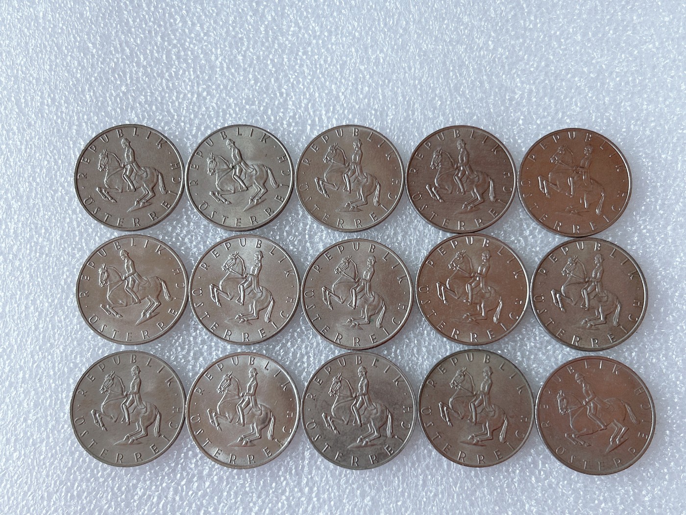 全场一元起拍 世界散币、银币专场 第51期 奥地利年5先令 利皮扎纳马 15枚