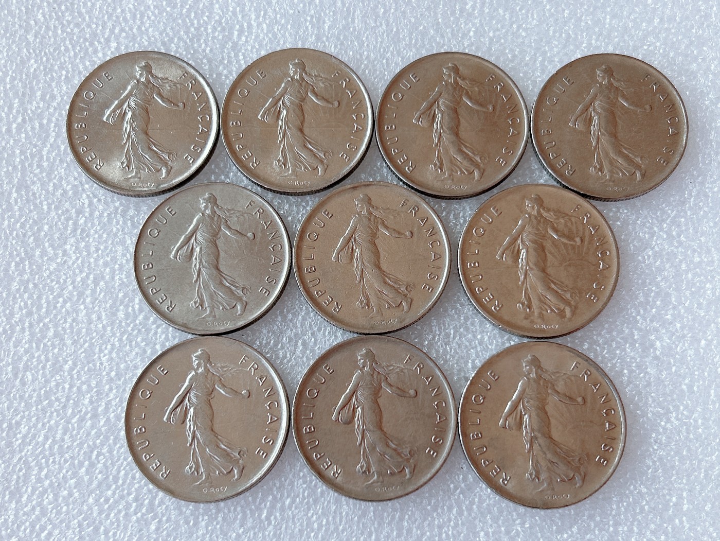 全场一元起拍 世界散币、银币专场 第51期 法国5法郎 播种女神大币 10枚