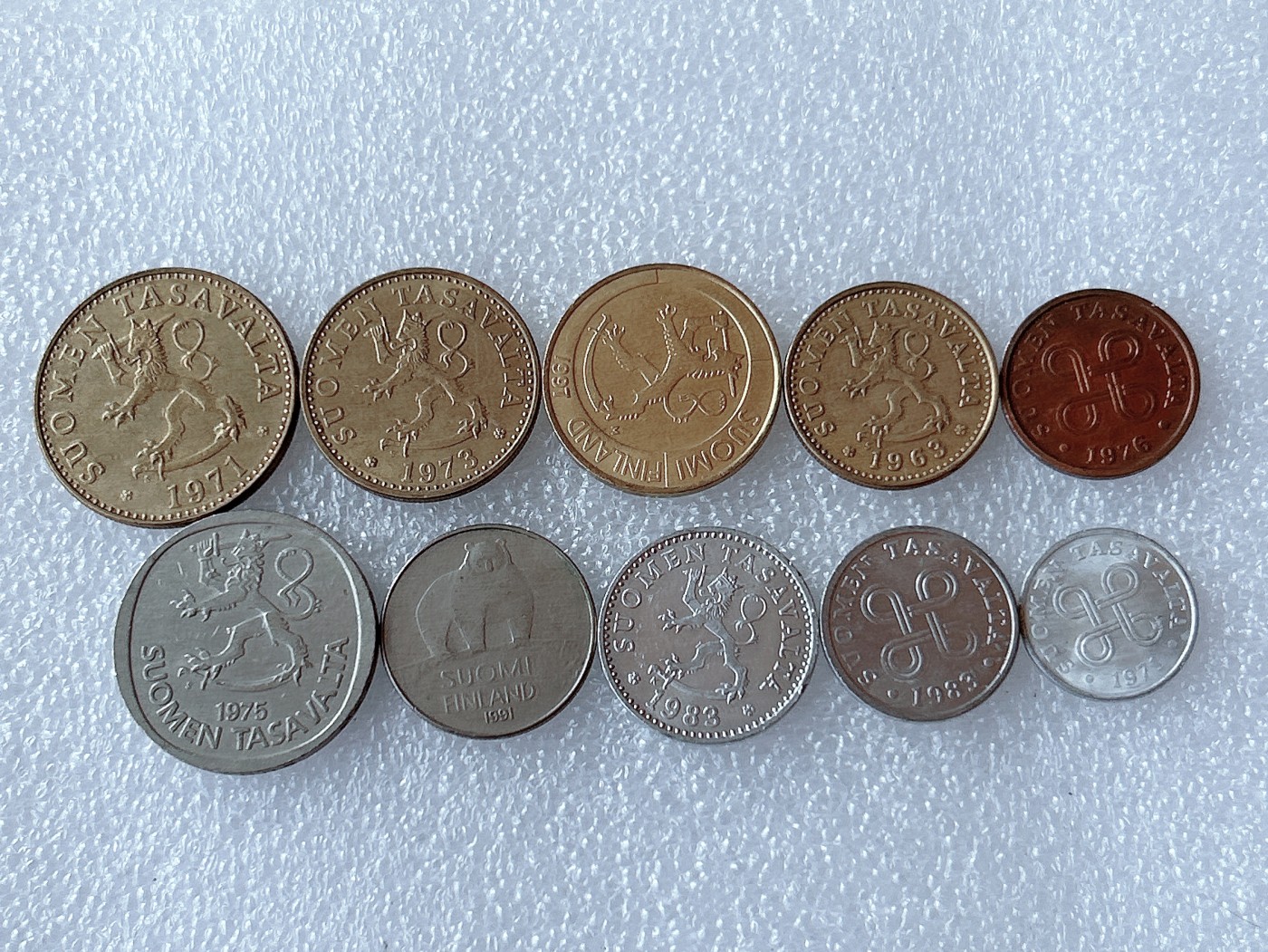 全场一元起拍 世界散币、银币专场 第51期 芬兰硬币 10枚