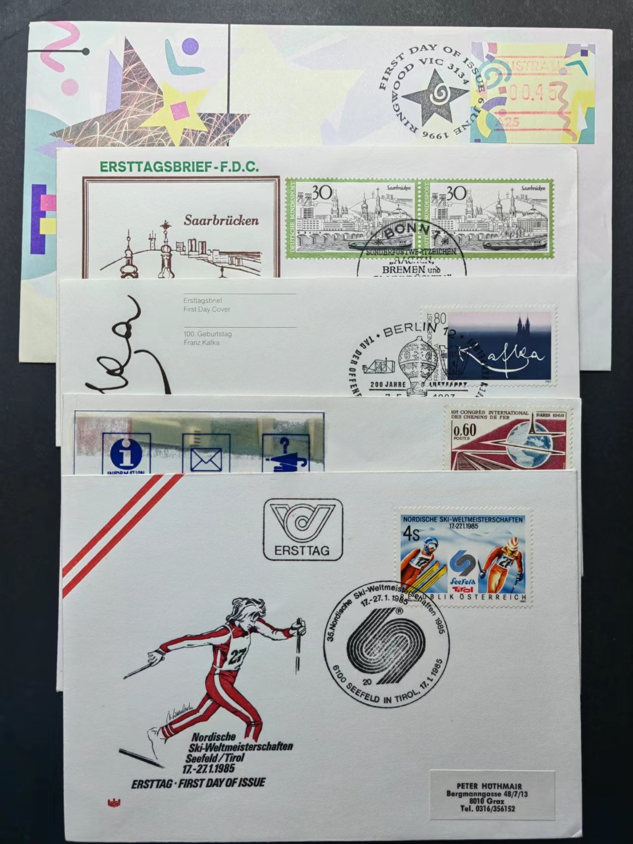 精选多國邮品🔥🔥🔥（拍卖场）放漏专场 第④①场 澳大利亚&德国&奥地利&法国 4国首日封