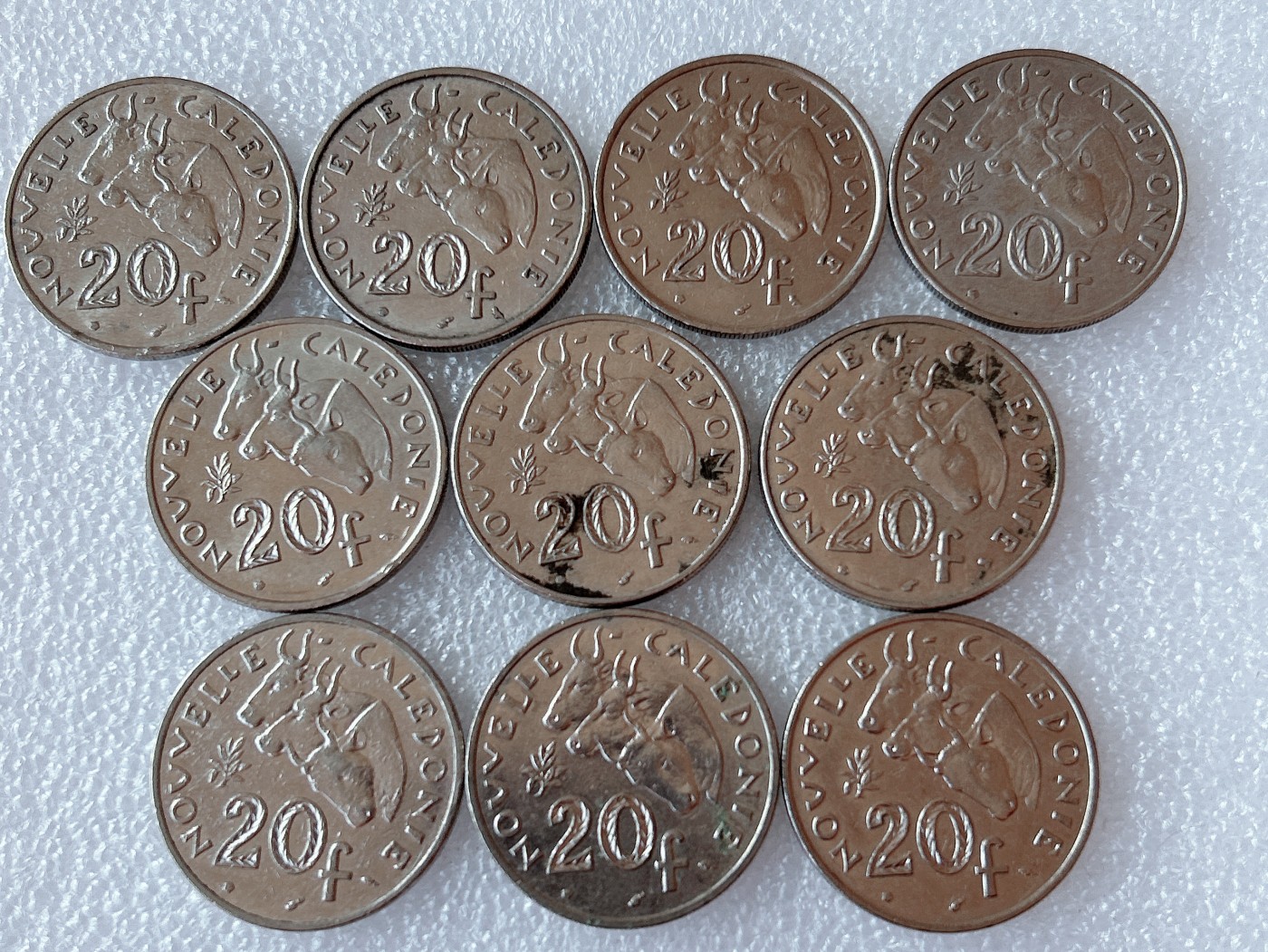 全场一元起拍 世界散币、银币专场 第51期 法属新喀里多尼亚20法郎硬币 10枚