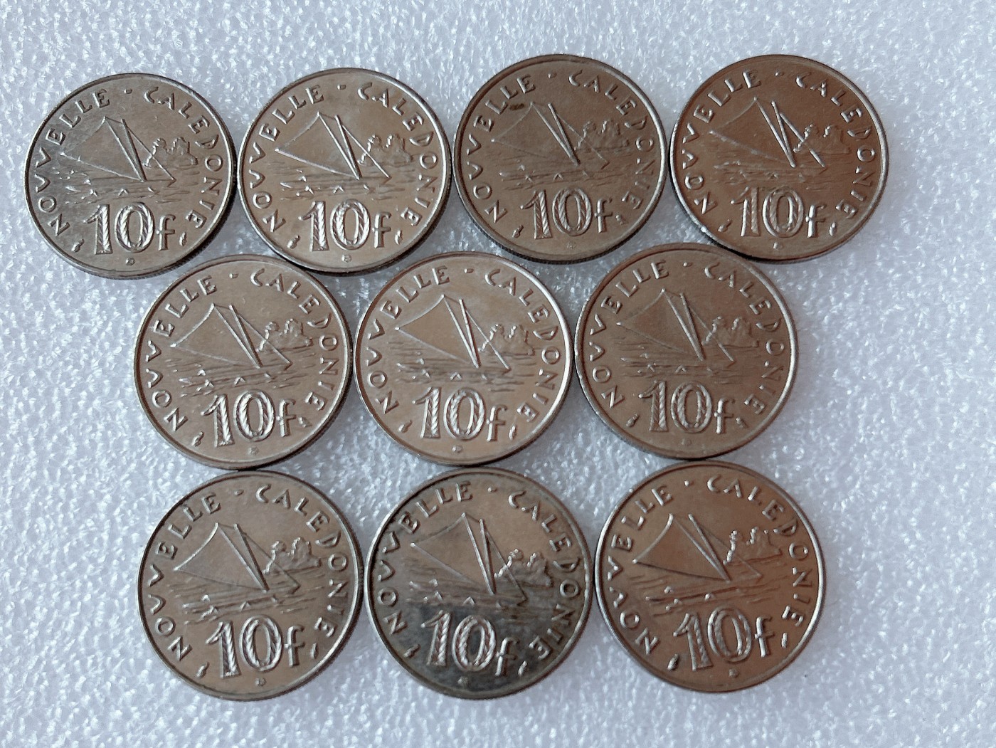 全场一元起拍 世界散币、银币专场 第51期 法属新喀里多尼亚10法郎 10枚